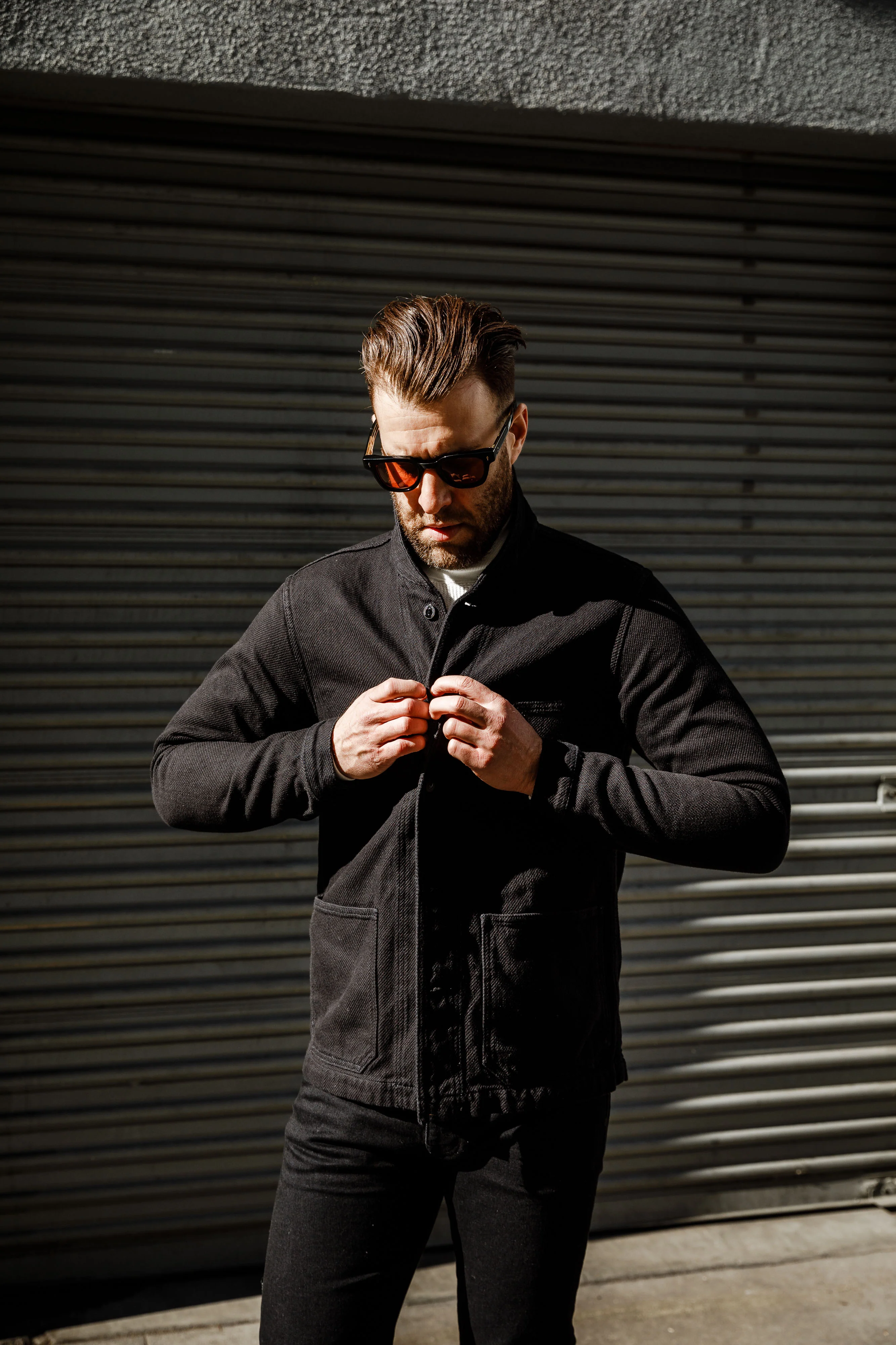 Momotaro - Black Dobby Coverall - Image 8