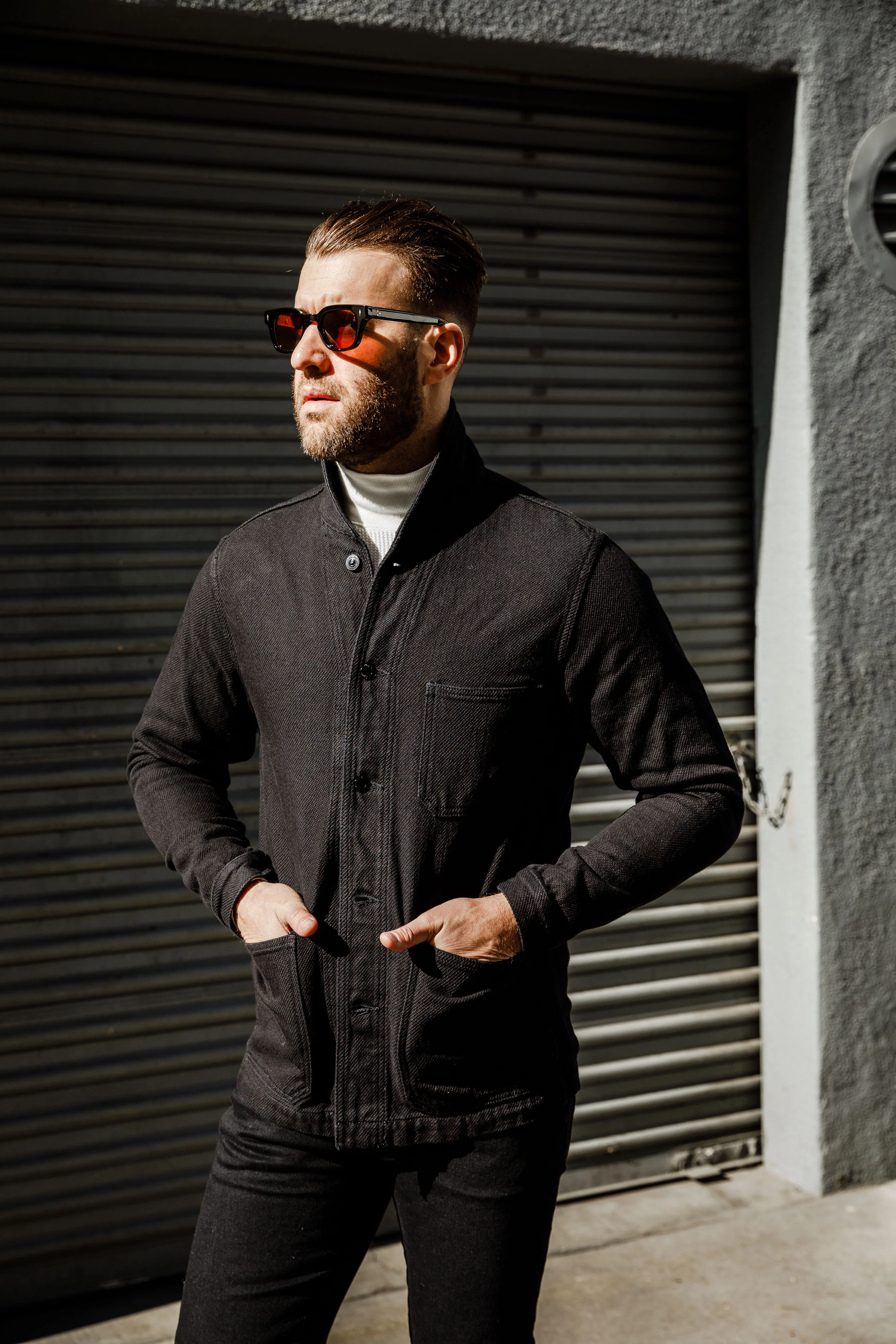 Momotaro - Black Dobby Coverall - Image 9