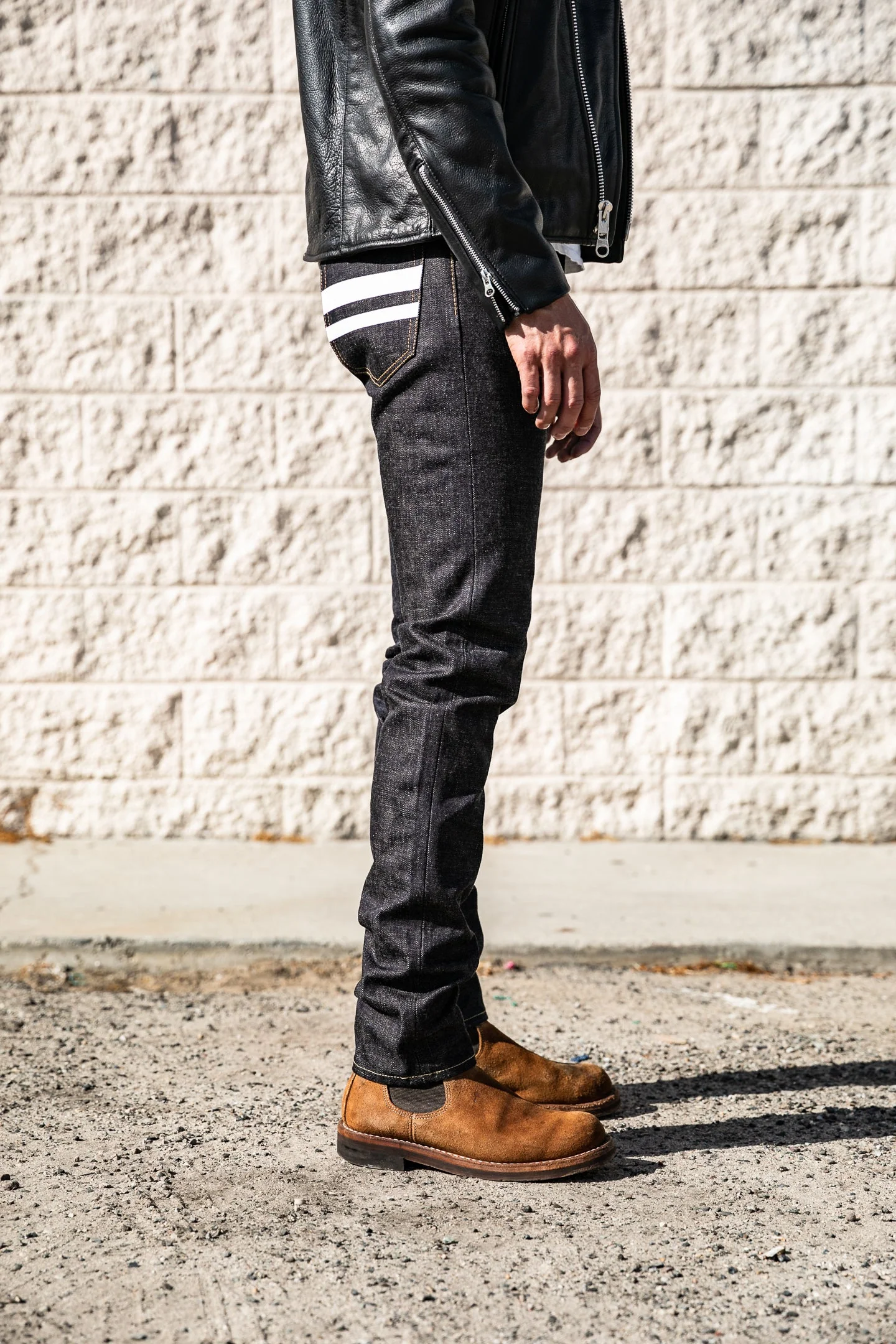 Momotaro - High Tapered - 15.7oz Zimbabwe w/ Battle Stripes - Image 4