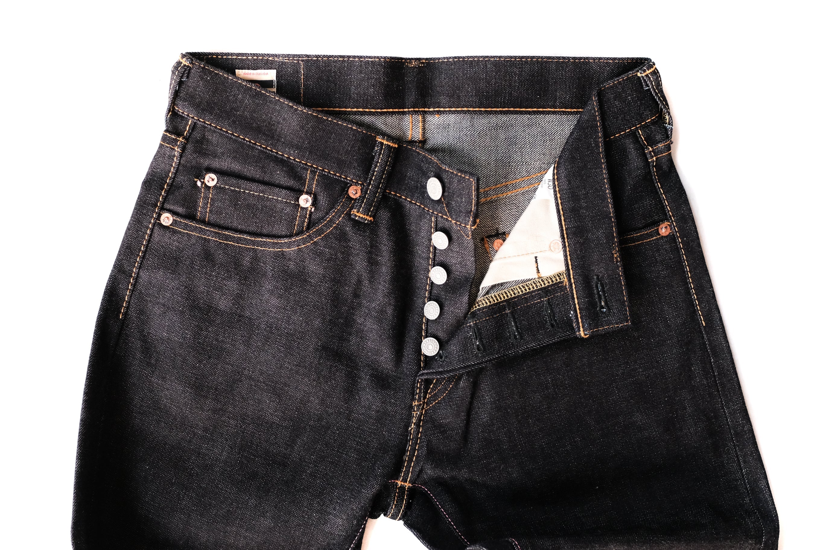 Momotaro - High Tapered - 18oz Zimbabwe w/ Battle Stripes - Image 13