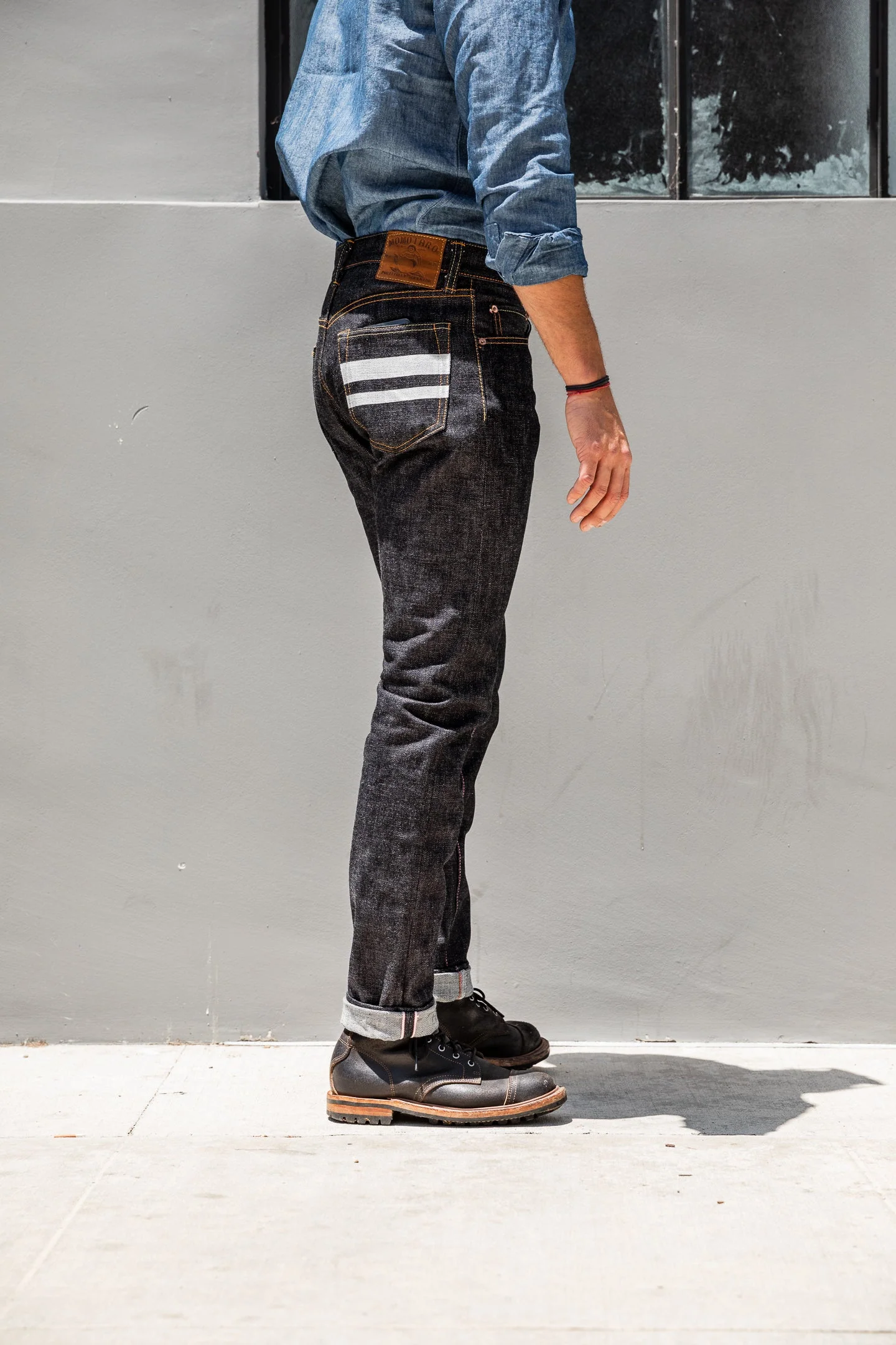 Momotaro - High Tapered - 18oz Zimbabwe w/ Battle Stripes - Image 15