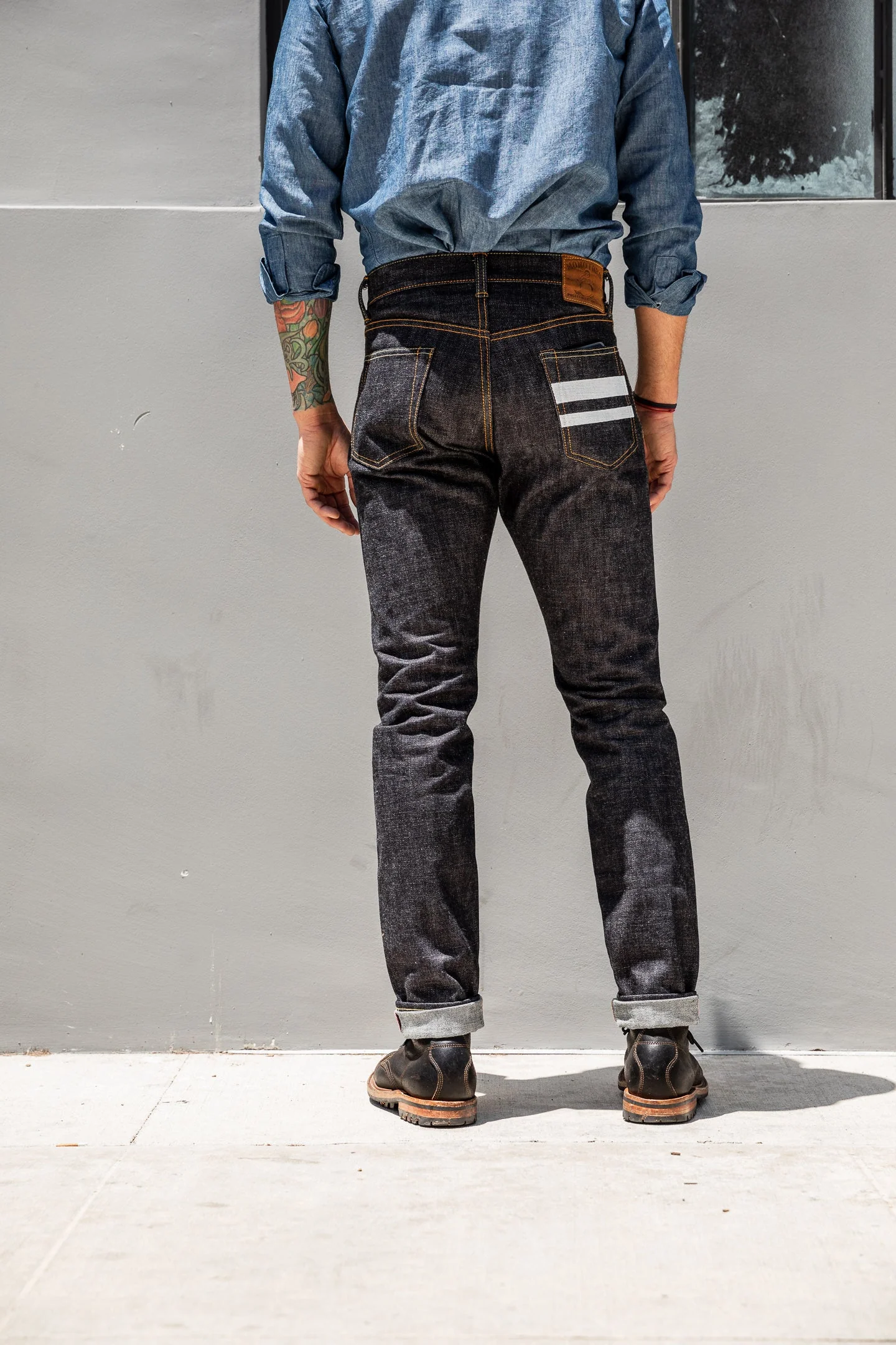Momotaro - High Tapered - 18oz Zimbabwe w/ Battle Stripes - Image 7