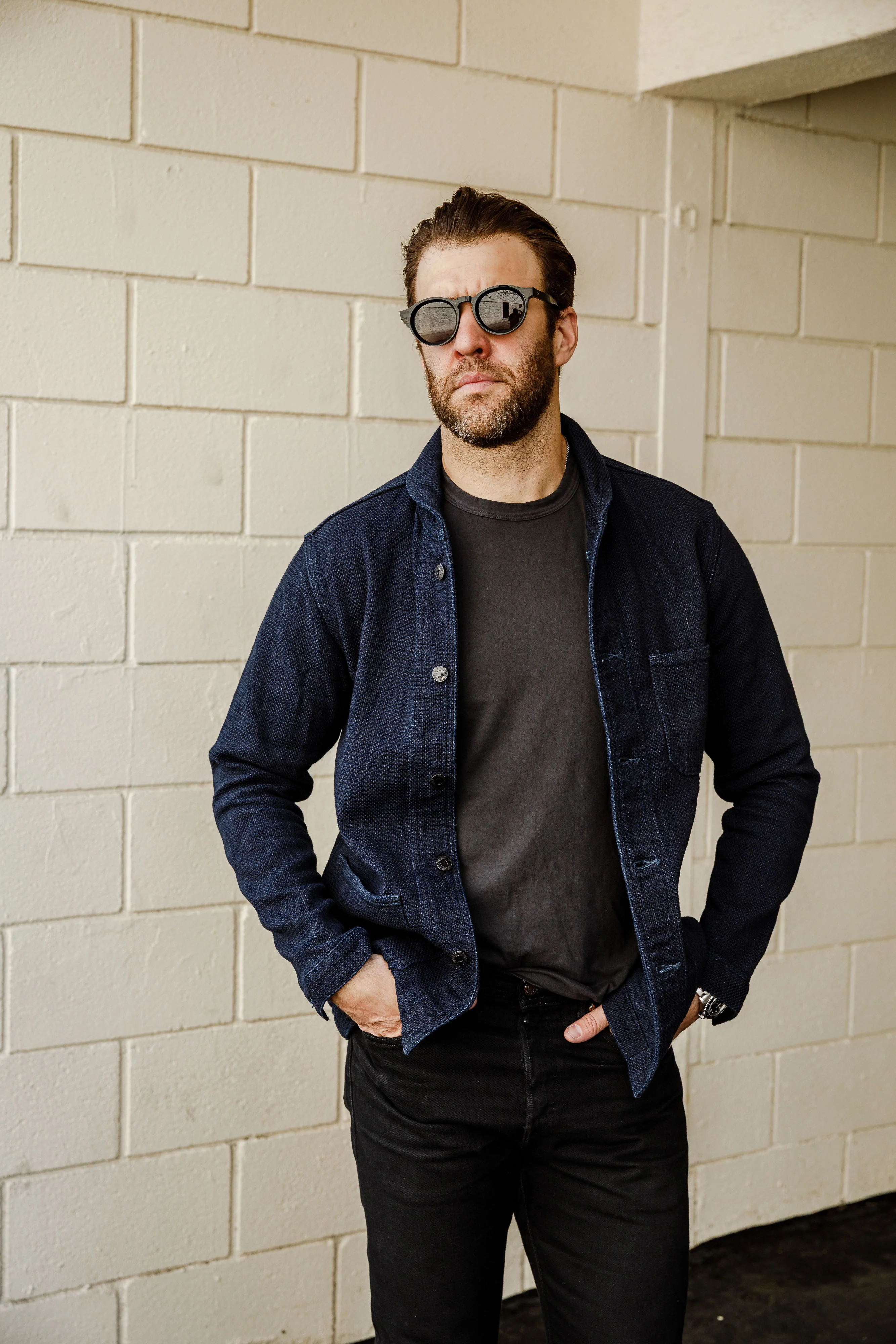Momotaro - Indigo Dobby Coverall - Image 2