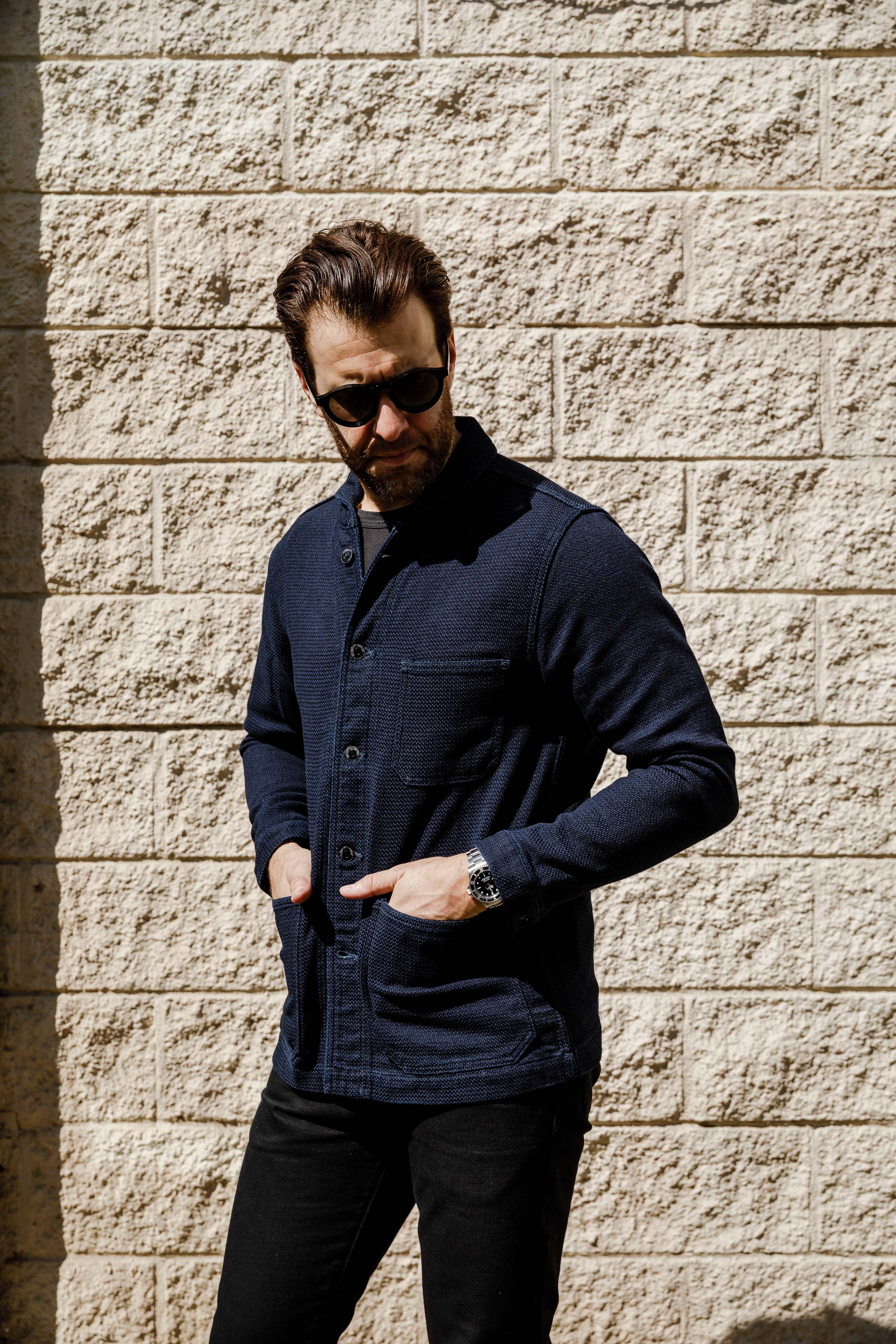 Momotaro - Indigo Dobby Coverall - Image 3
