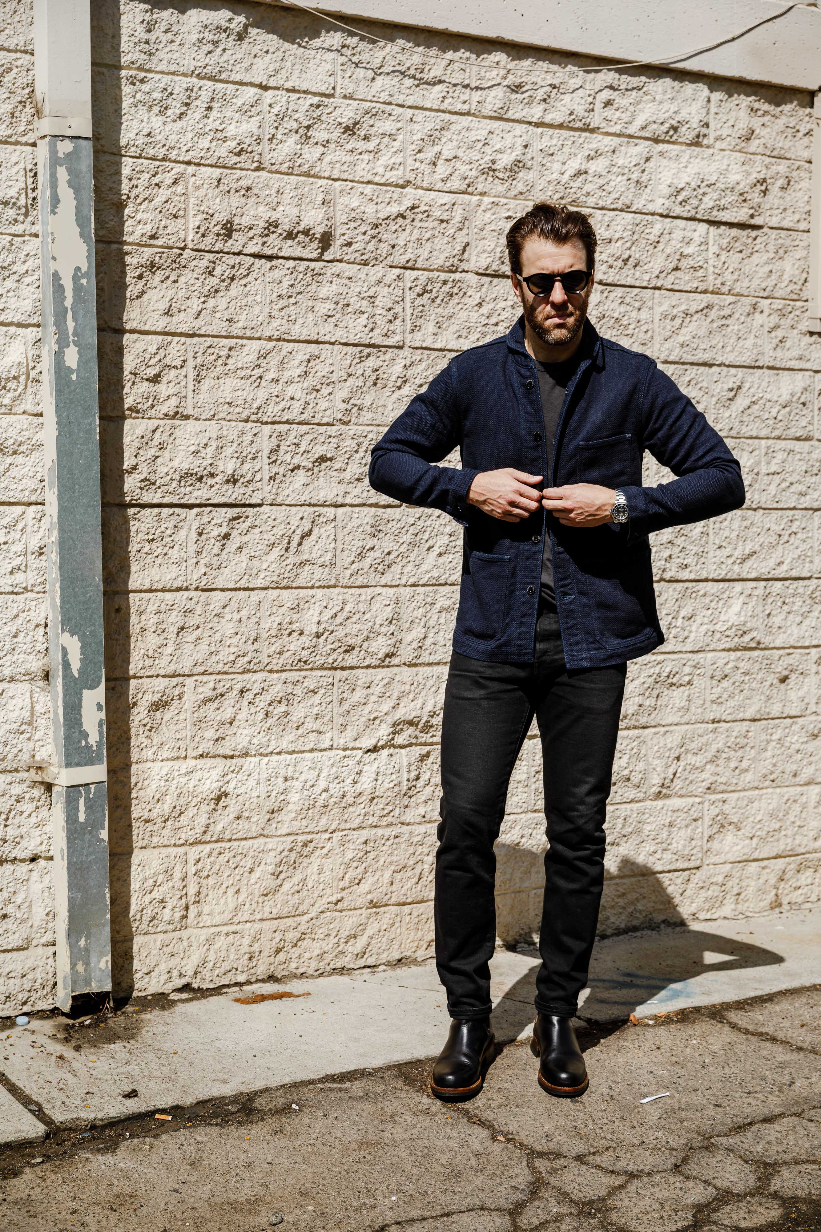 Momotaro - Indigo Dobby Coverall - Image 5