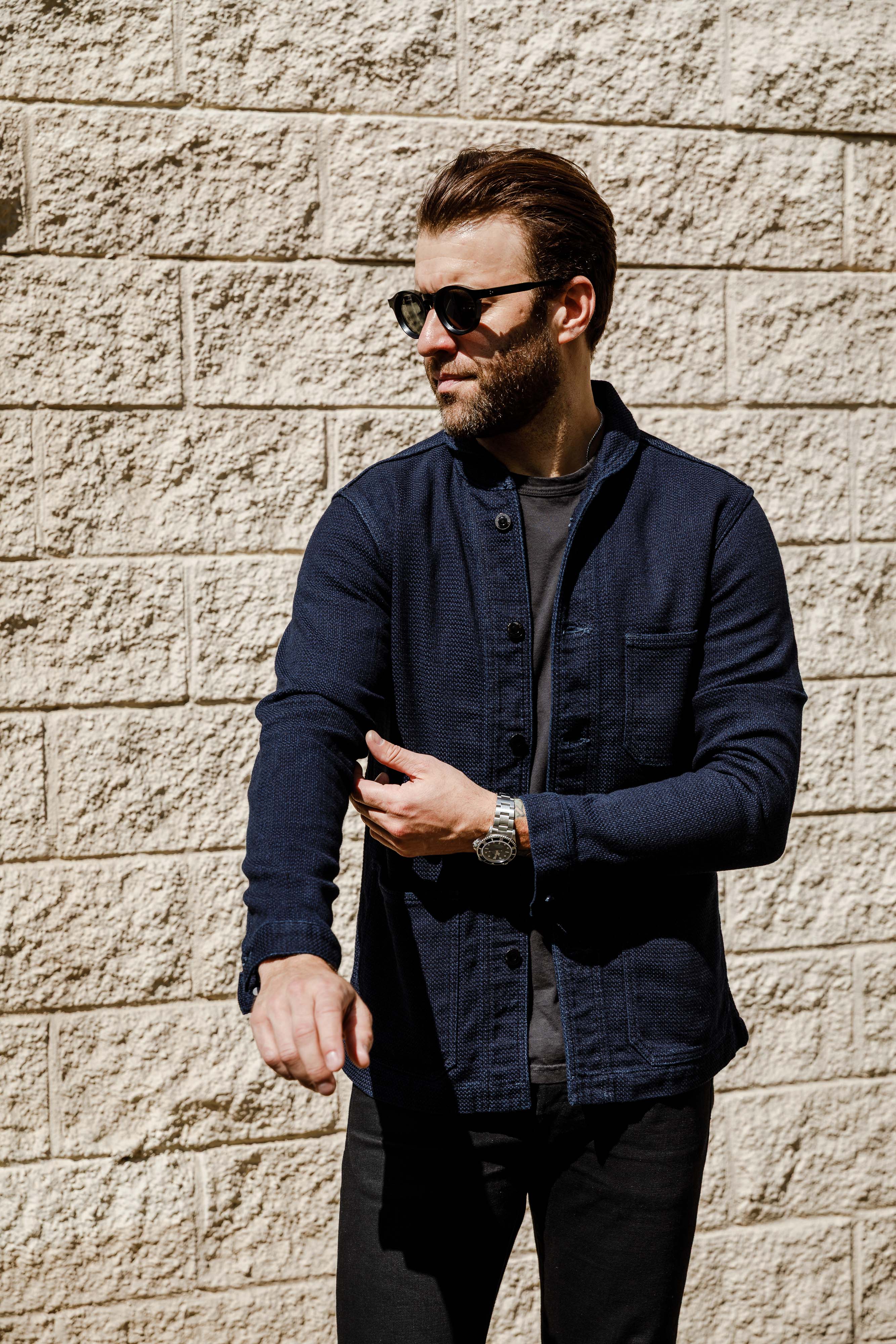 Momotaro - Indigo Dobby Coverall - Image 6
