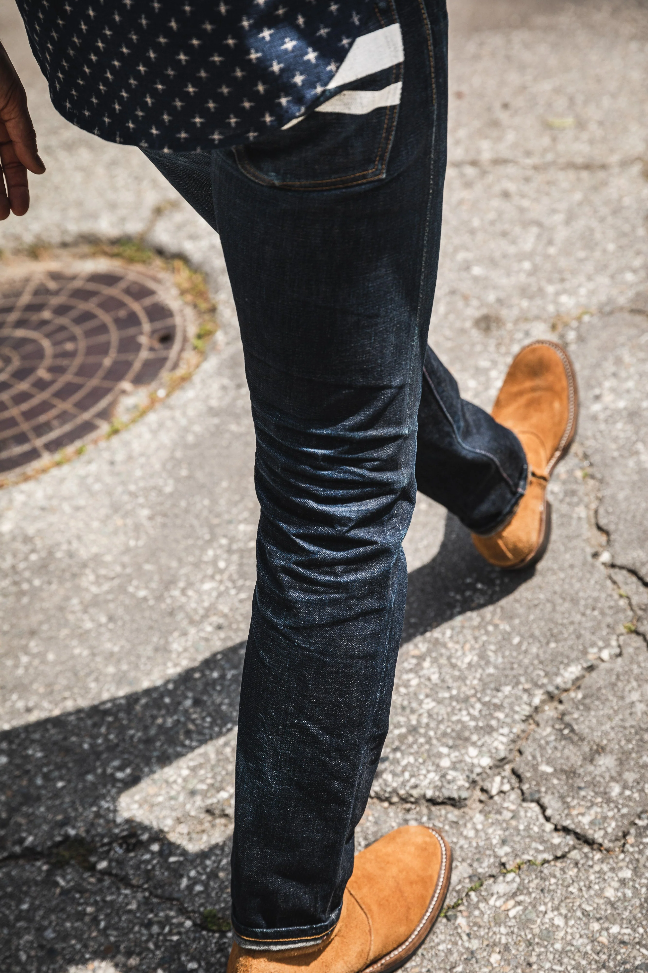Momotaro - Tight Tapered - 15.7oz Zimbabwe w/ Battle Stripes - Image 5
