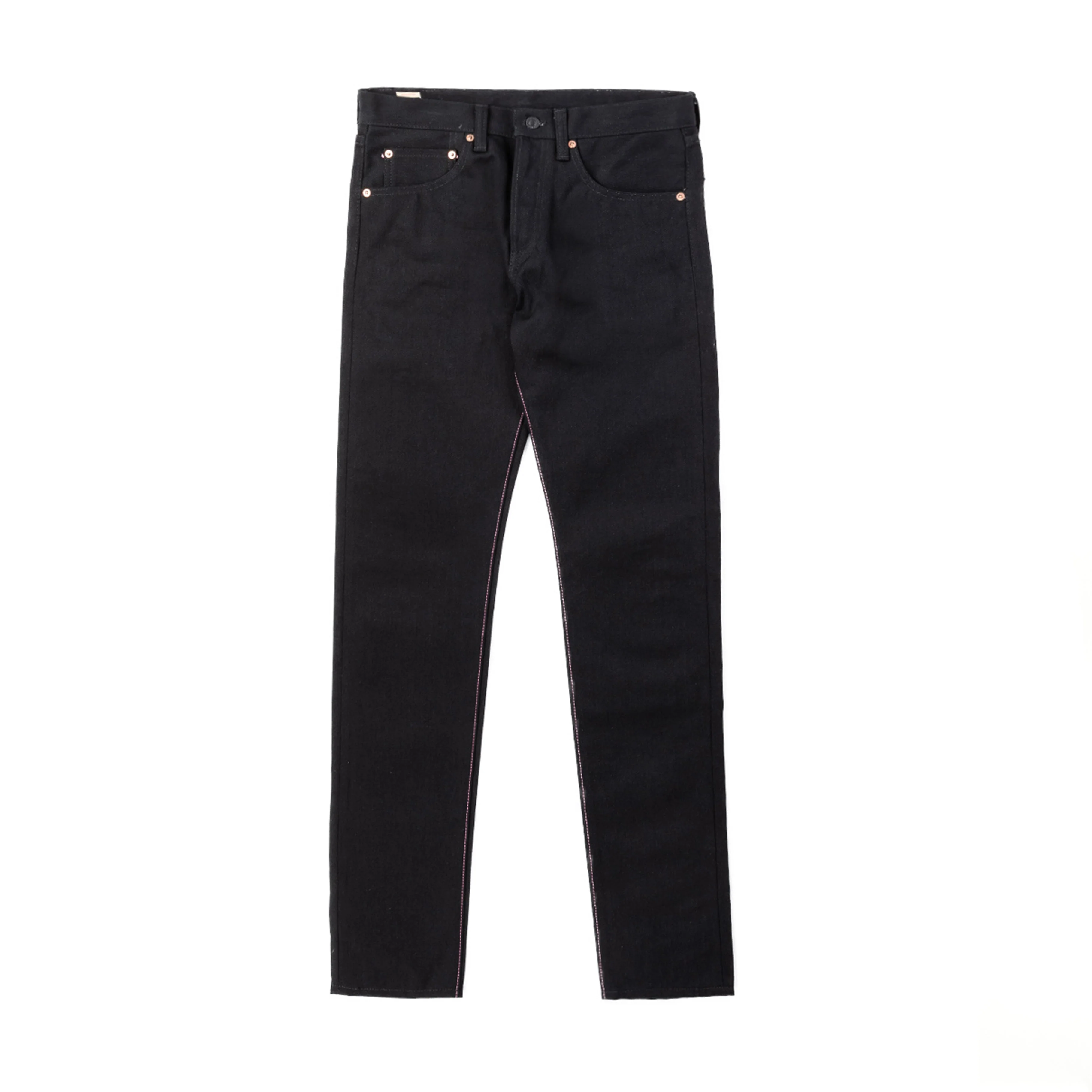 Momotaro - Tight Tapered - Black 15.7oz Zimbabwe w/ Black Battle Stripes - Image 9