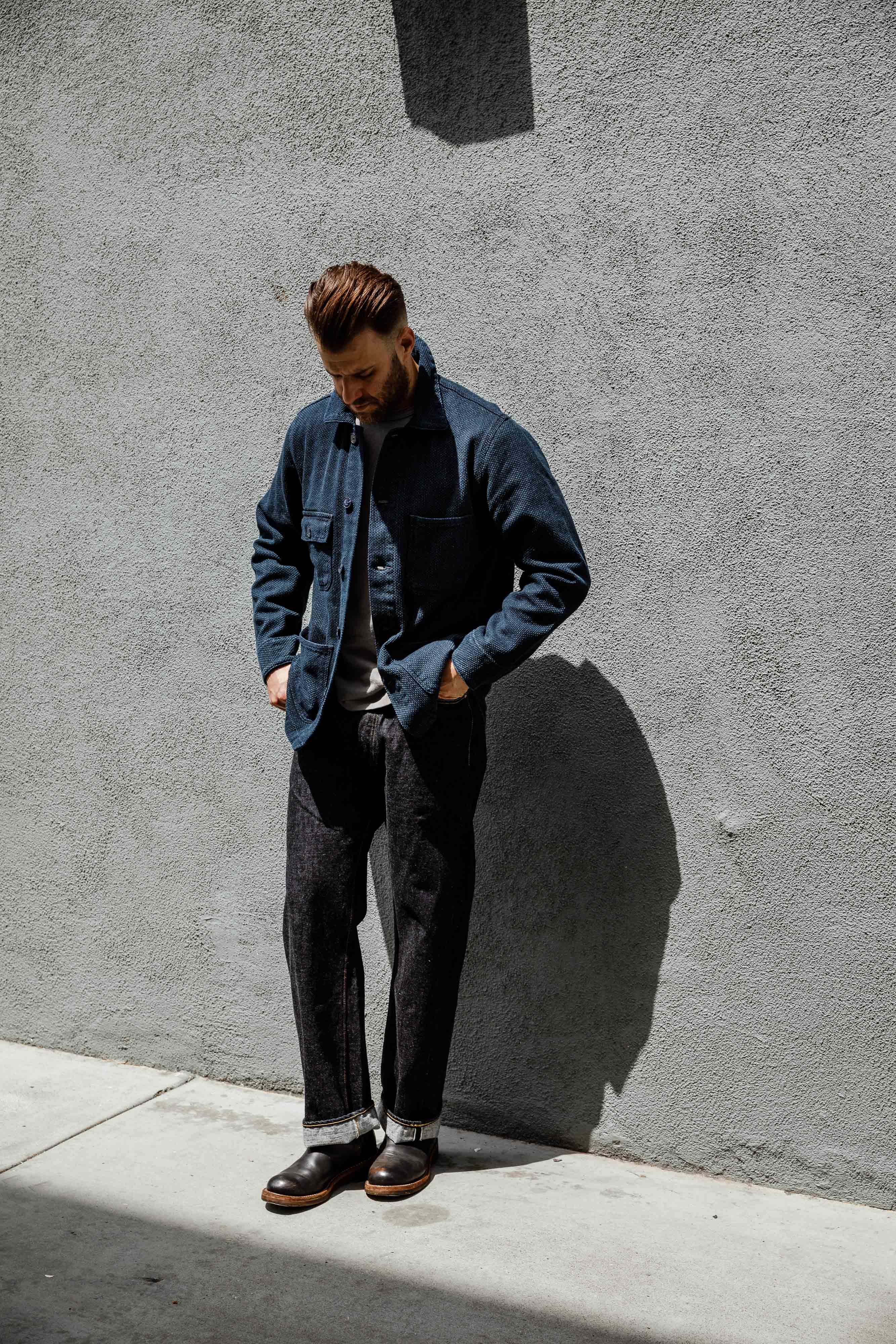 Naked & Famous - Chore Coat - 12.5oz Indigo Sashiko - Image 3