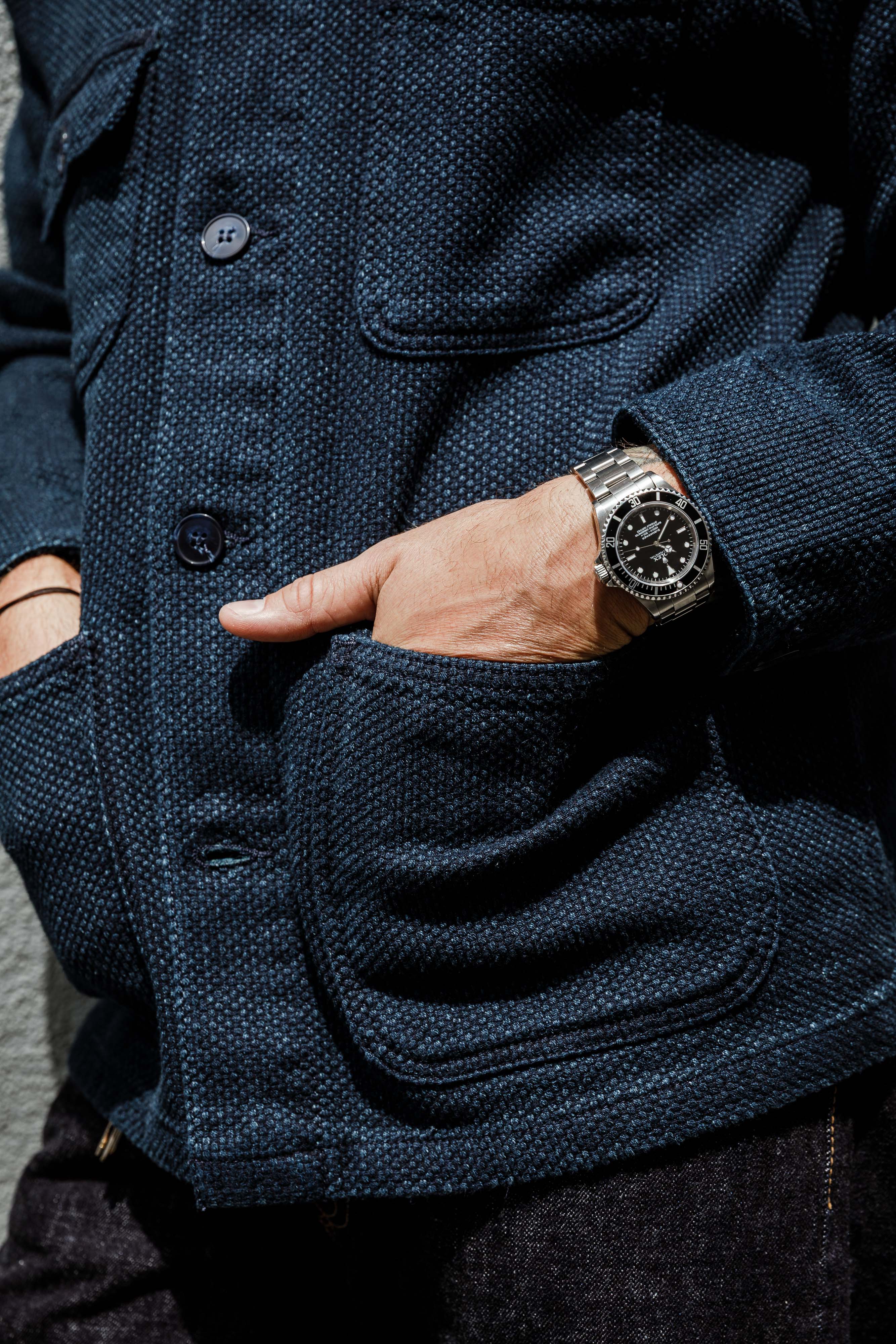 Naked & Famous - Chore Coat - 12.5oz Indigo Sashiko - Image 4