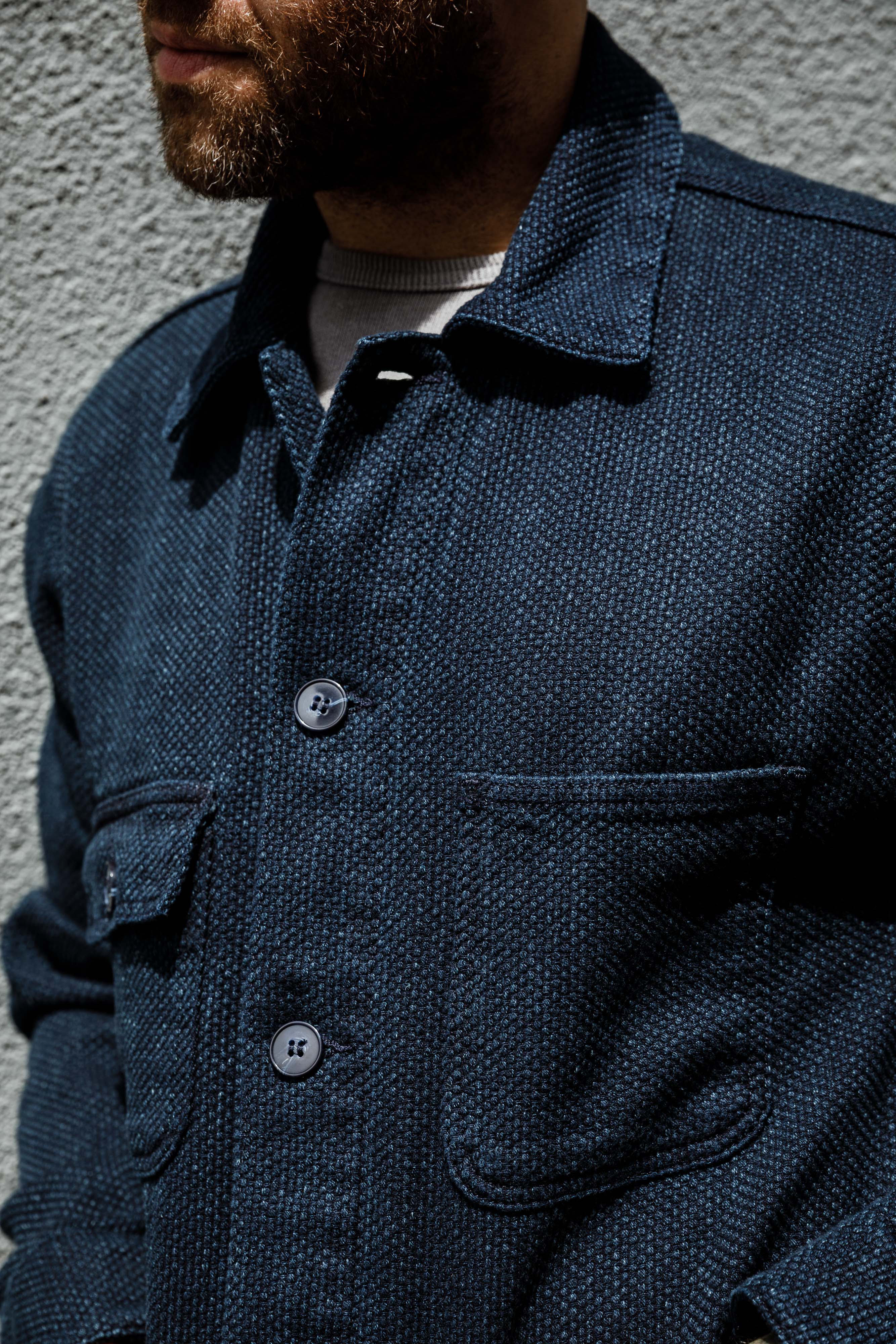 Naked & Famous - Chore Coat - 12.5oz Indigo Sashiko - Image 5