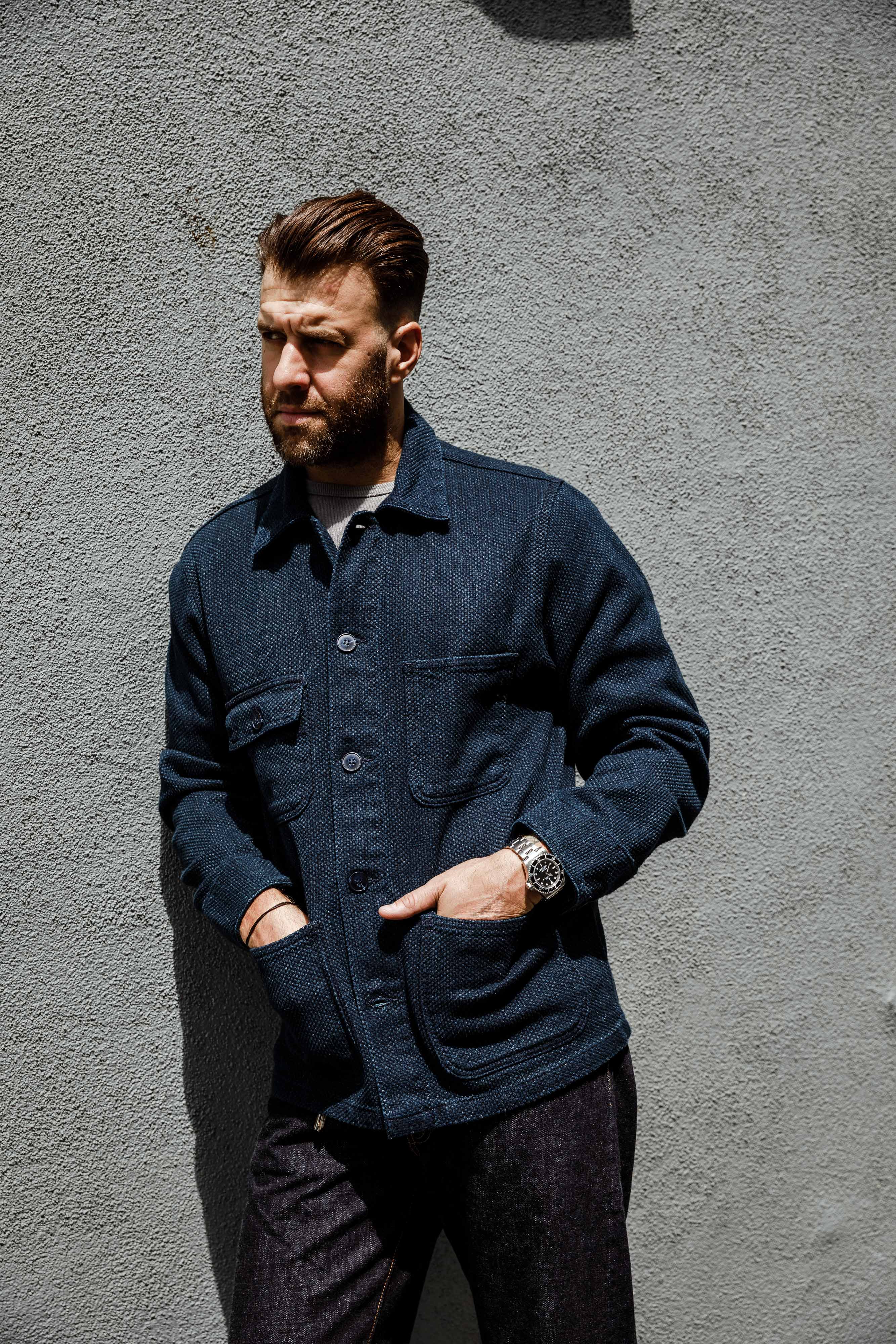 Naked & Famous - Chore Coat - 12.5oz Indigo Sashiko - Image 7