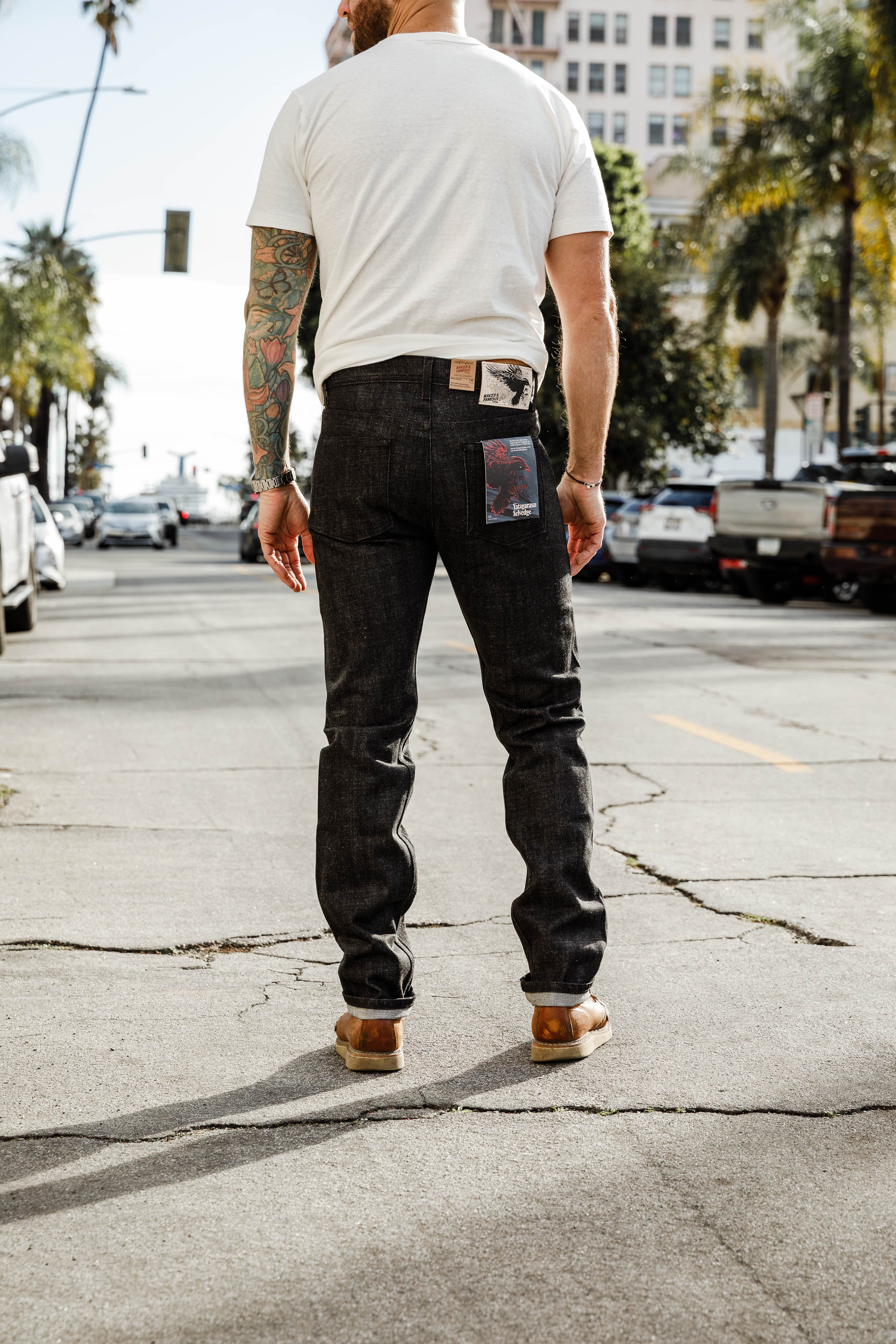 Naked & Famous - Weird Guy - 15oz Yatagarasu Selvedge - Black - Image 6