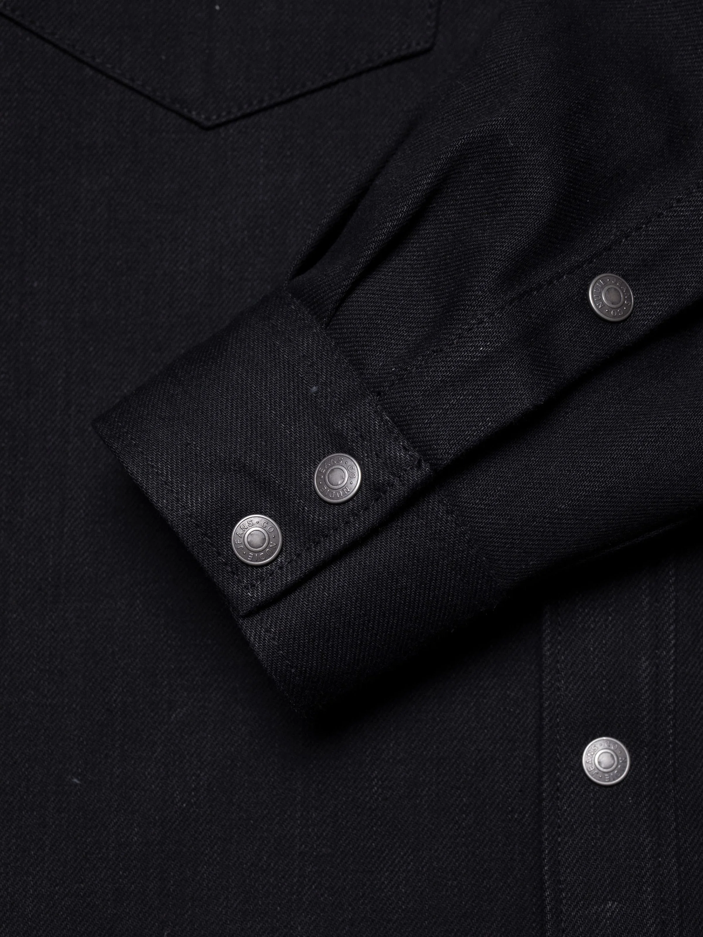 Nudie - George 14.5oz Selvage Denim Shirt - Dry Black - Image 11