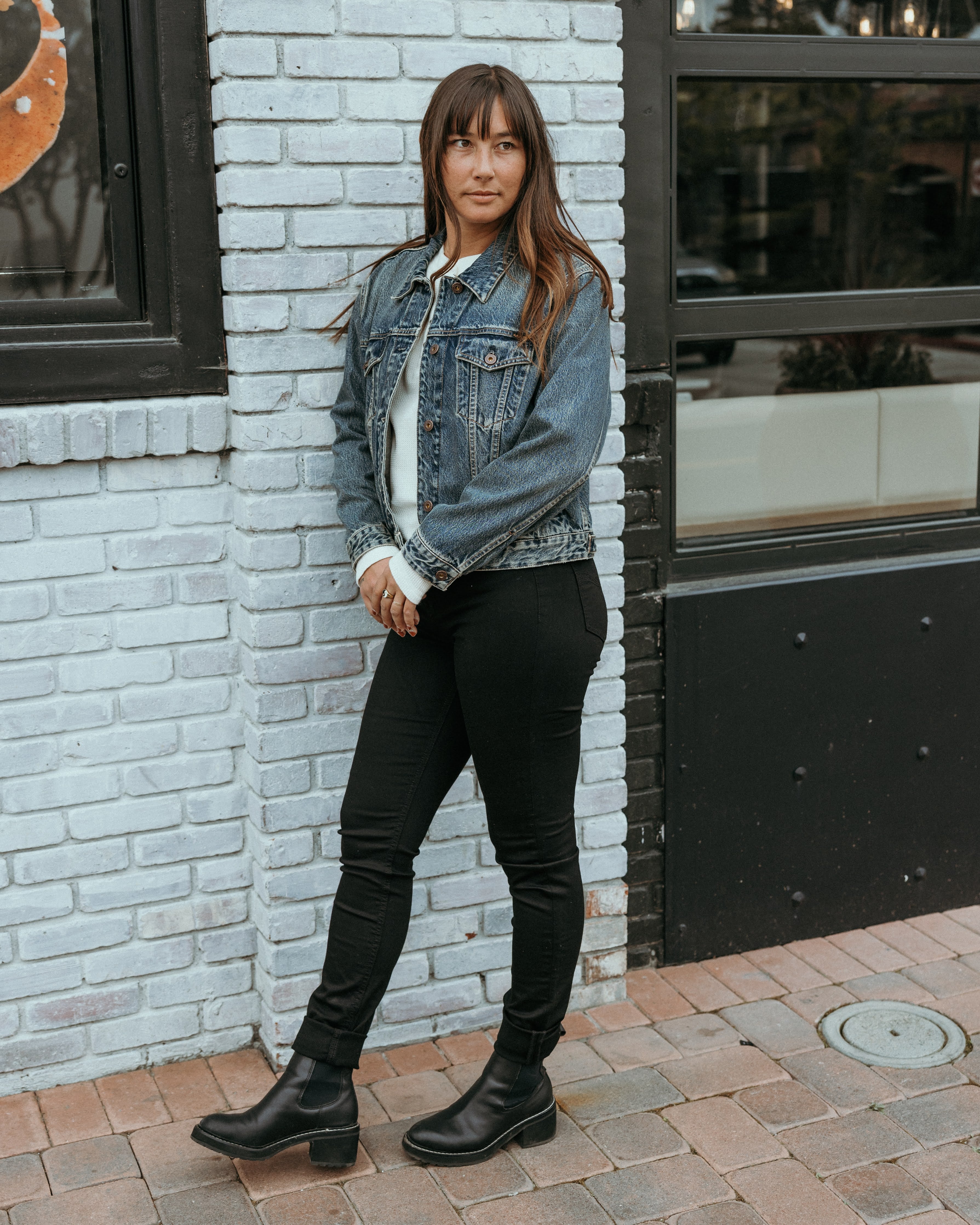 Nudie Jeans Women - Elina Denim Jacket Dark Vintage Denim - Image 5