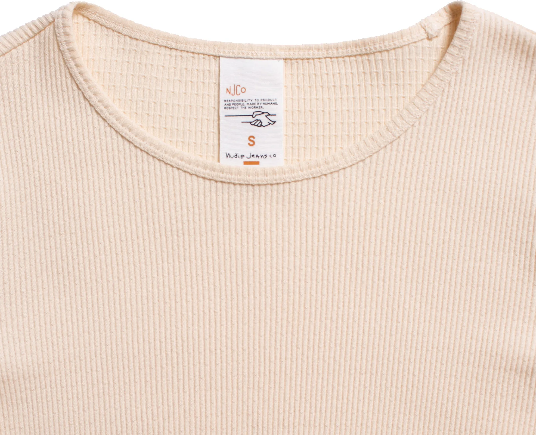 Nudie Jeans Women - Jessy Rib T-Shirt - Egg White - Image 3
