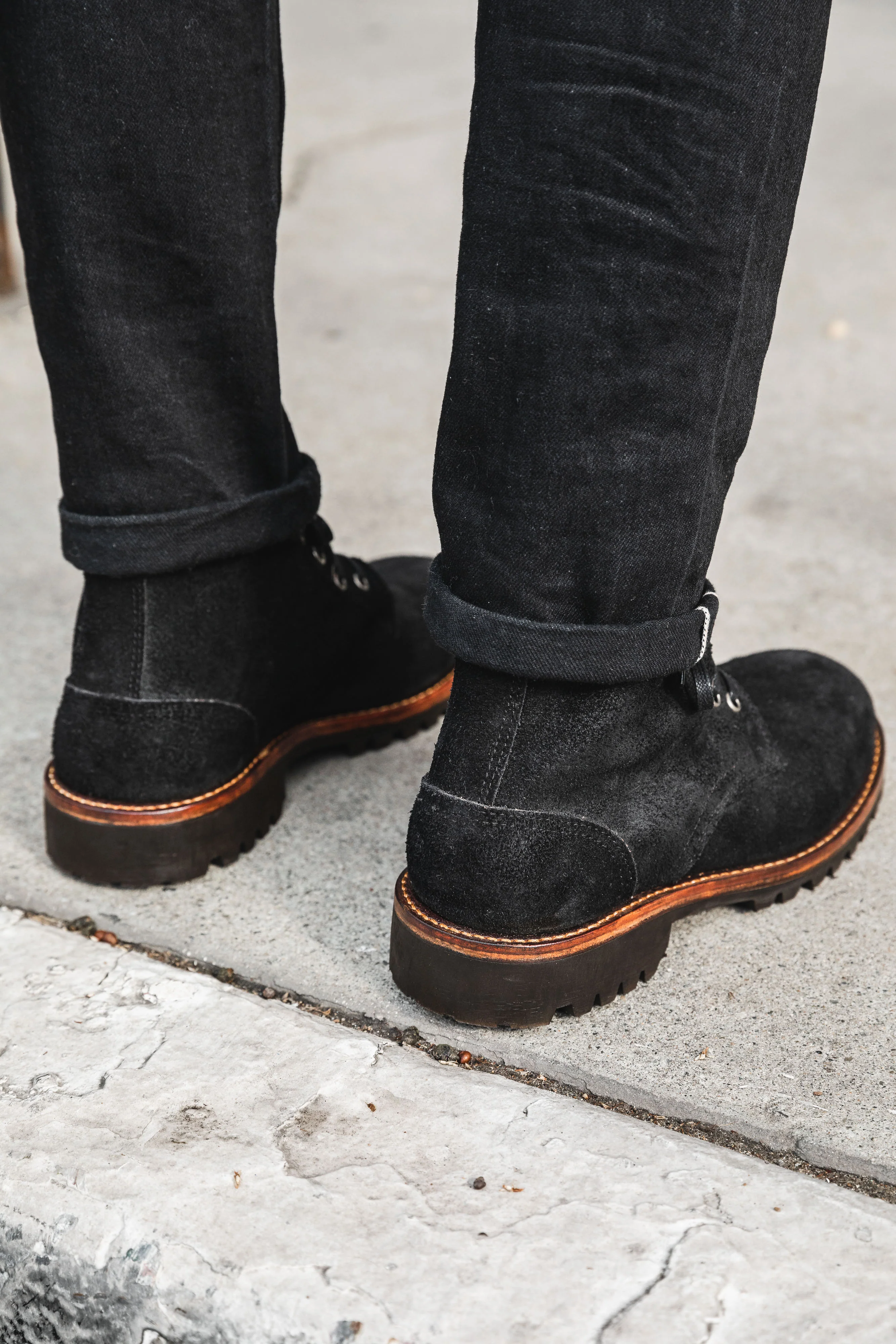 Oak Street Bootmakers x ButterScotch - Black Oil Tan Roughout Trench Boots - Image 10
