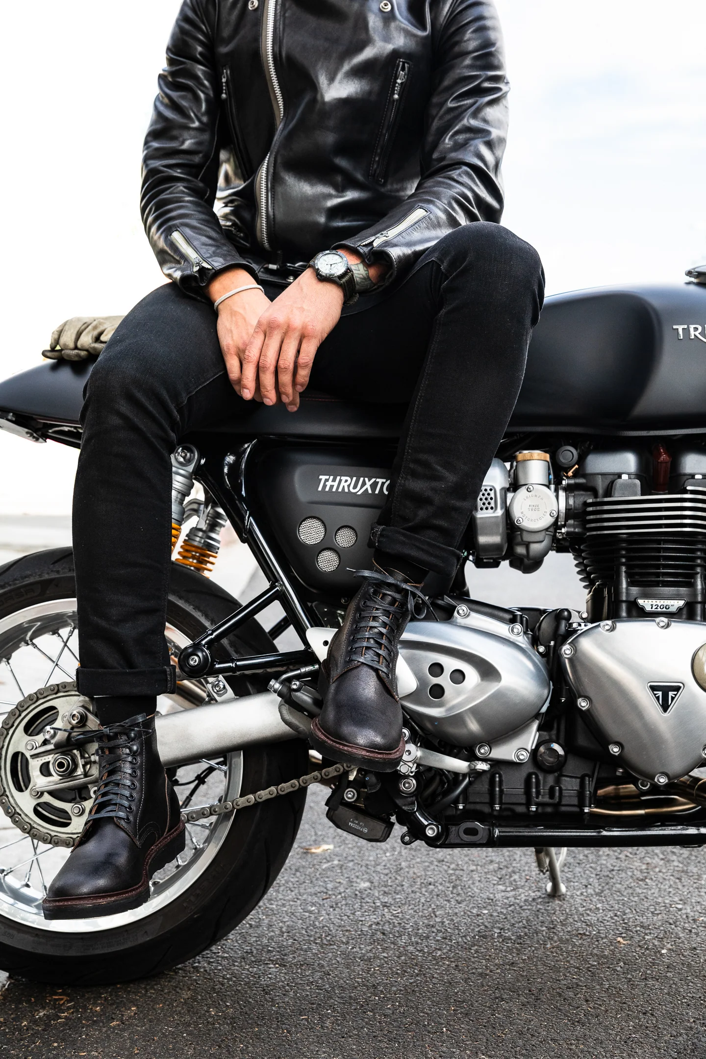 Oak Street Bootmakers x ButterScotch - Double Black Deckard Boot - Image 2
