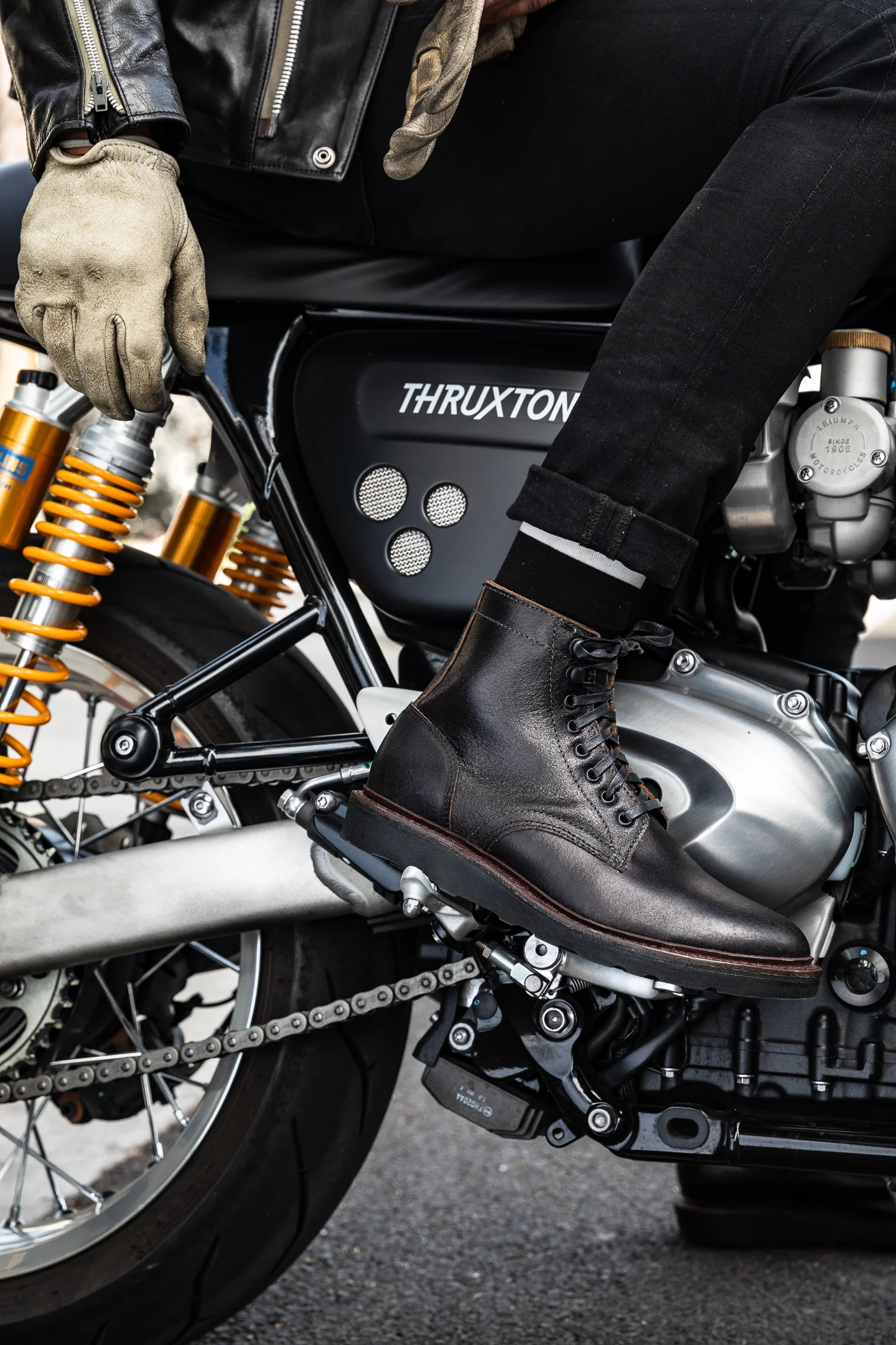 Oak Street Bootmakers x ButterScotch - Double Black Deckard Boot - Image 5