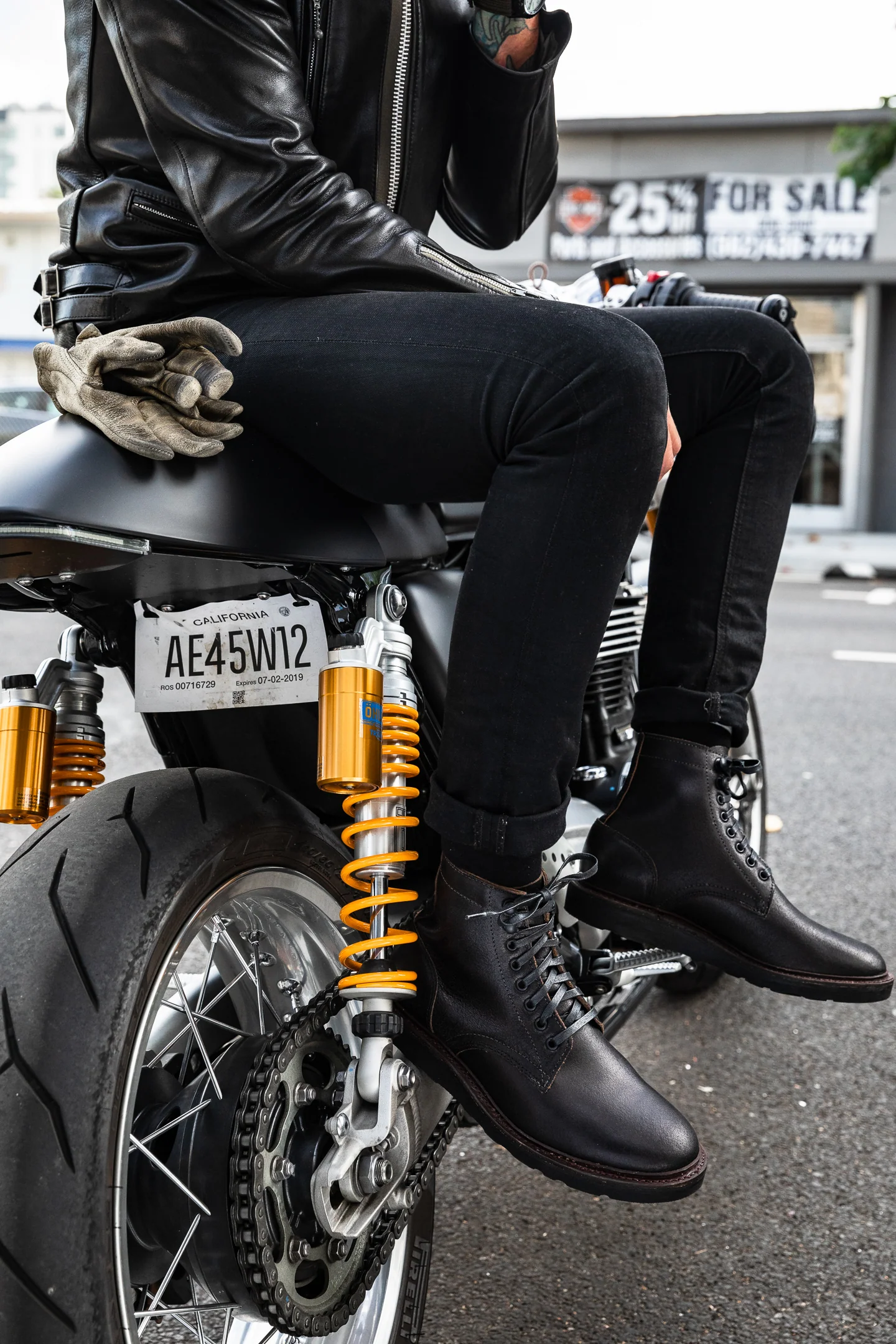 Oak Street Bootmakers x ButterScotch - Double Black Deckard Boot - Image 9