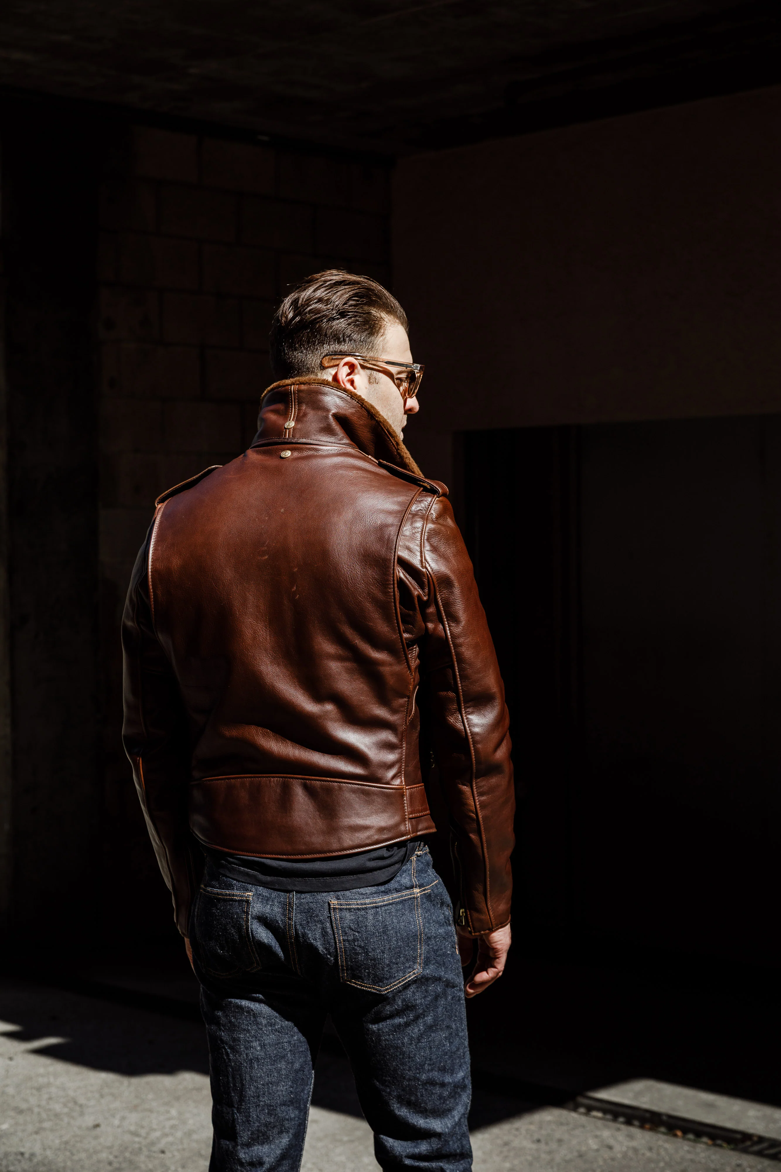 Schott N.Y.C - P656H - Chocolate Brown Horsehide - Image 3