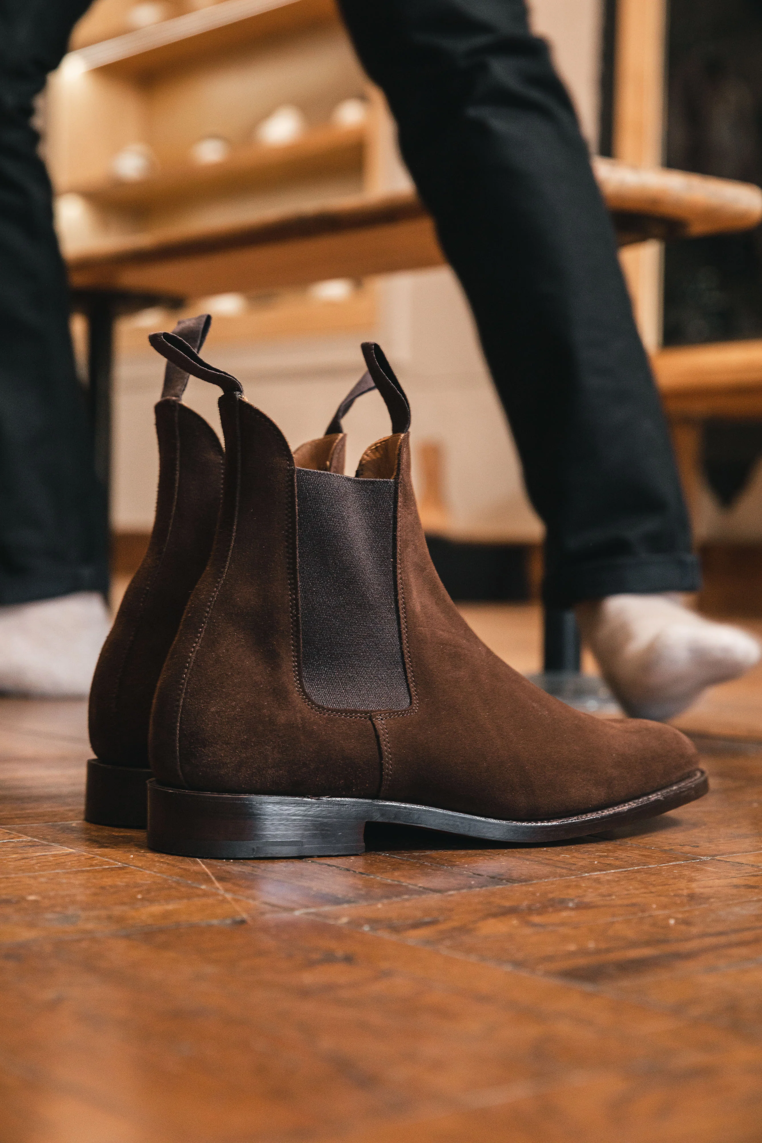 Trickers - Lambourn Chelsea Boot - Chocolate Repello Suede - Image 12