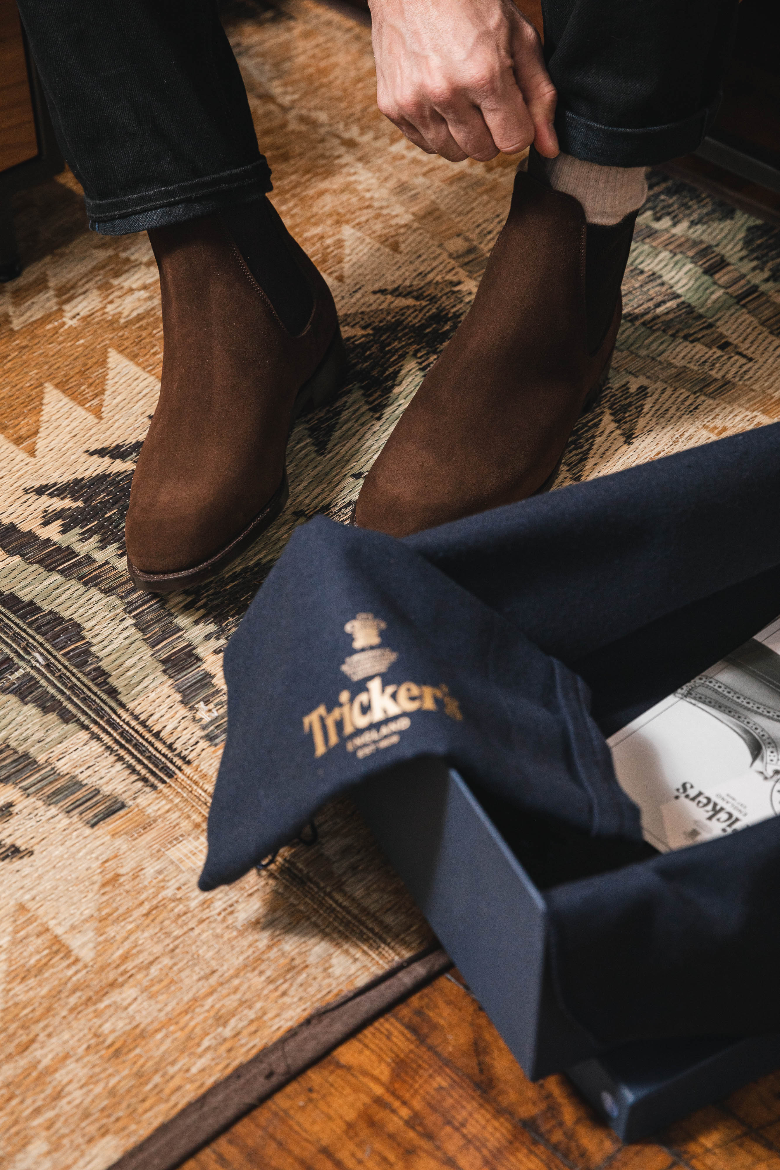 Trickers - Lambourn Chelsea Boot - Chocolate Repello Suede - Image 8