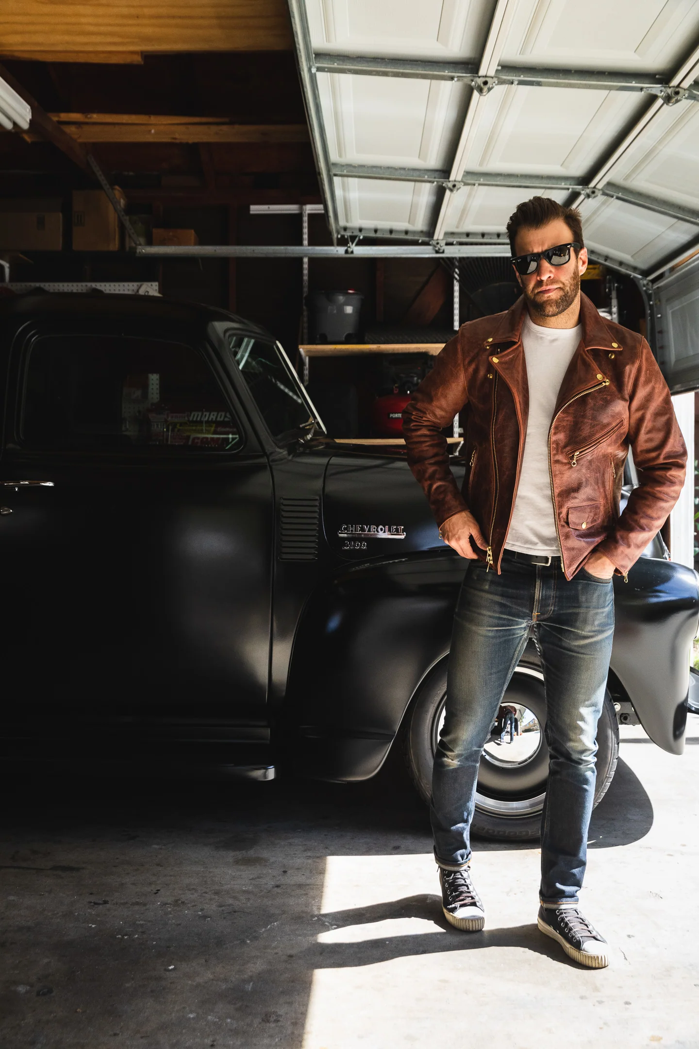 Vanson - C2RN Leather Jacket - Heavy Waxed Whiskey Leather - Image 8