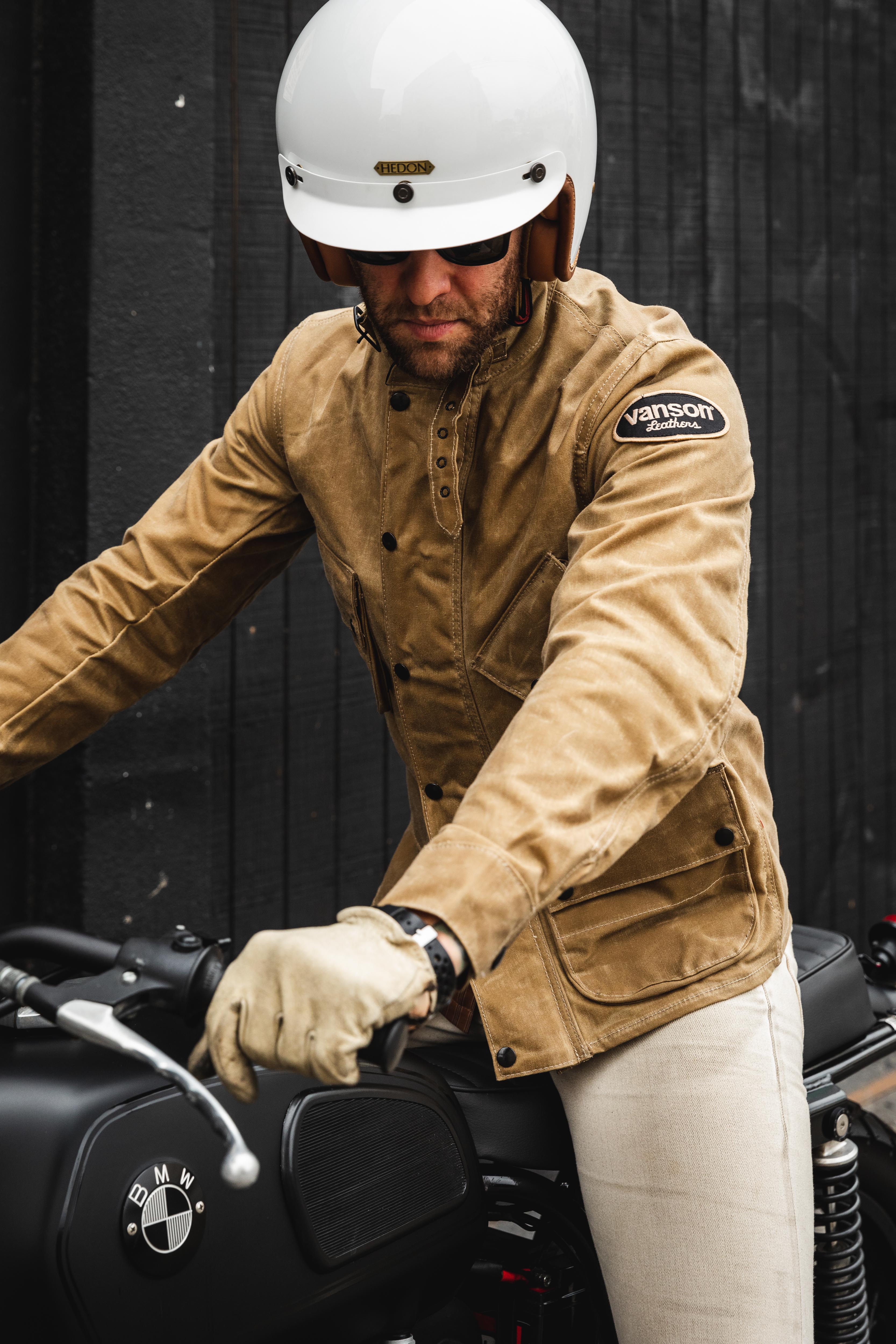 Vanson - Stormer Jacket - Tan Waxed Canvas - Image 4