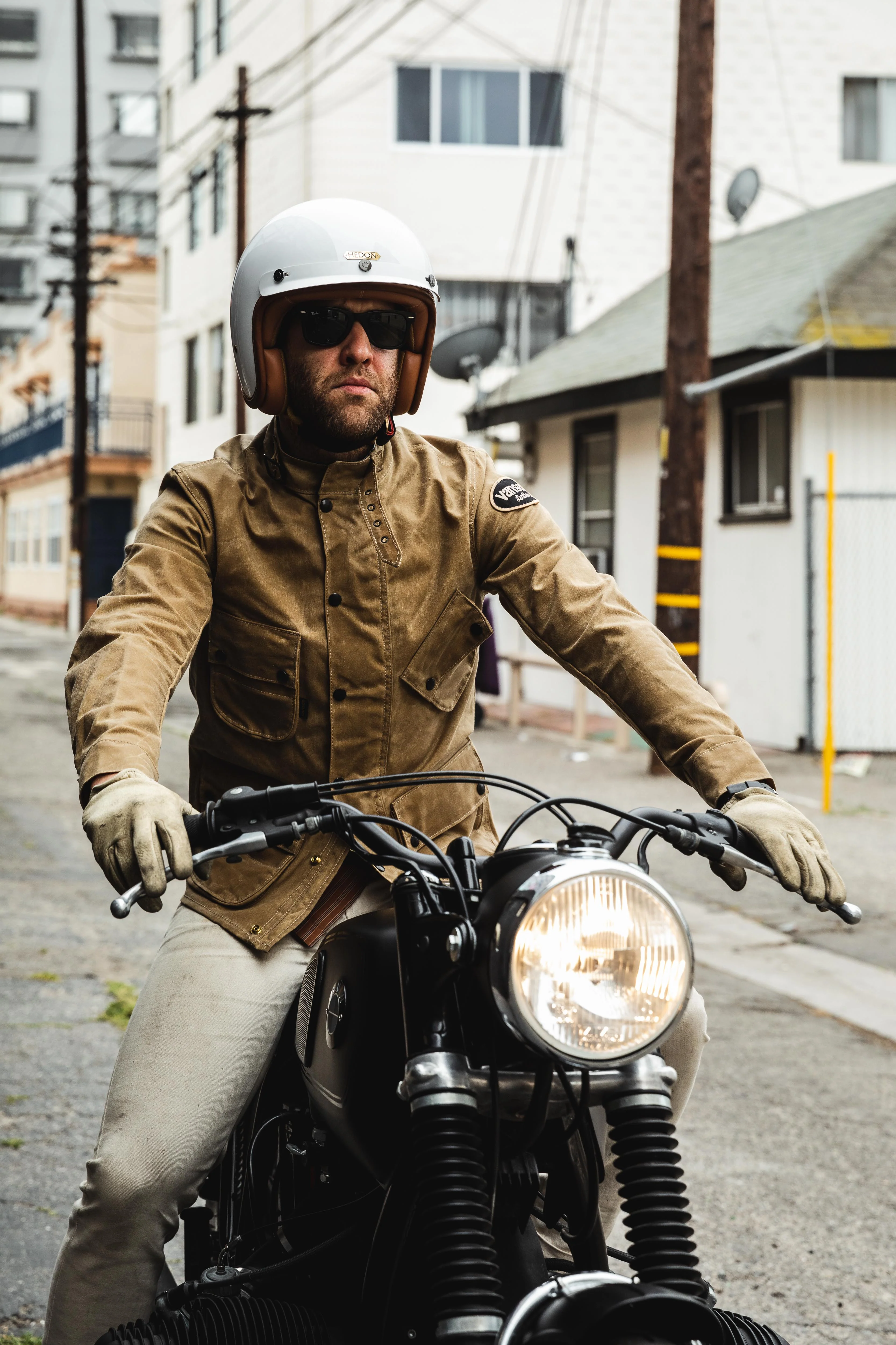 Vanson - Stormer Jacket - Tan Waxed Canvas - Image 8