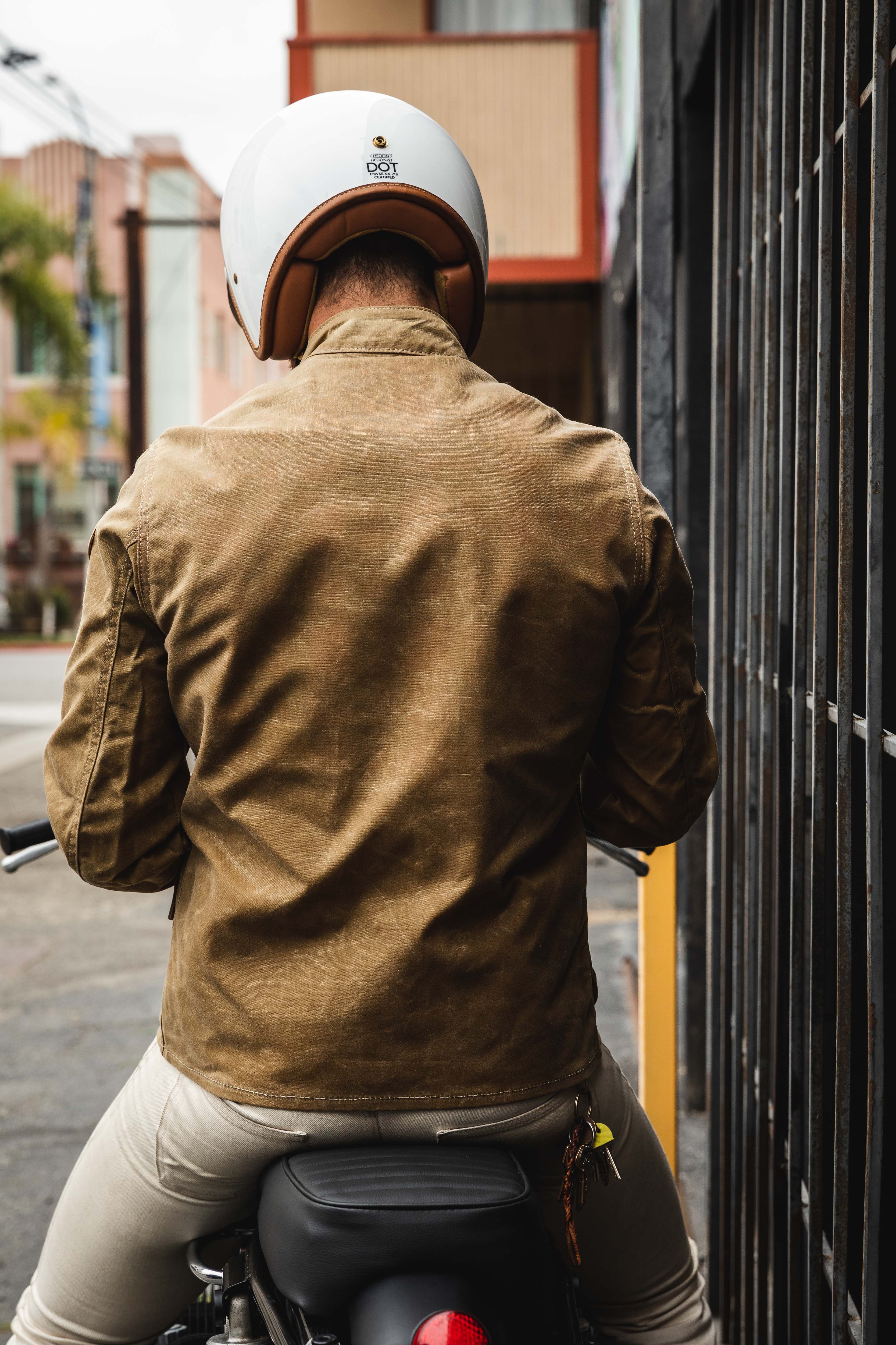Vanson - Stormer Jacket - Tan Waxed Canvas - Image 9