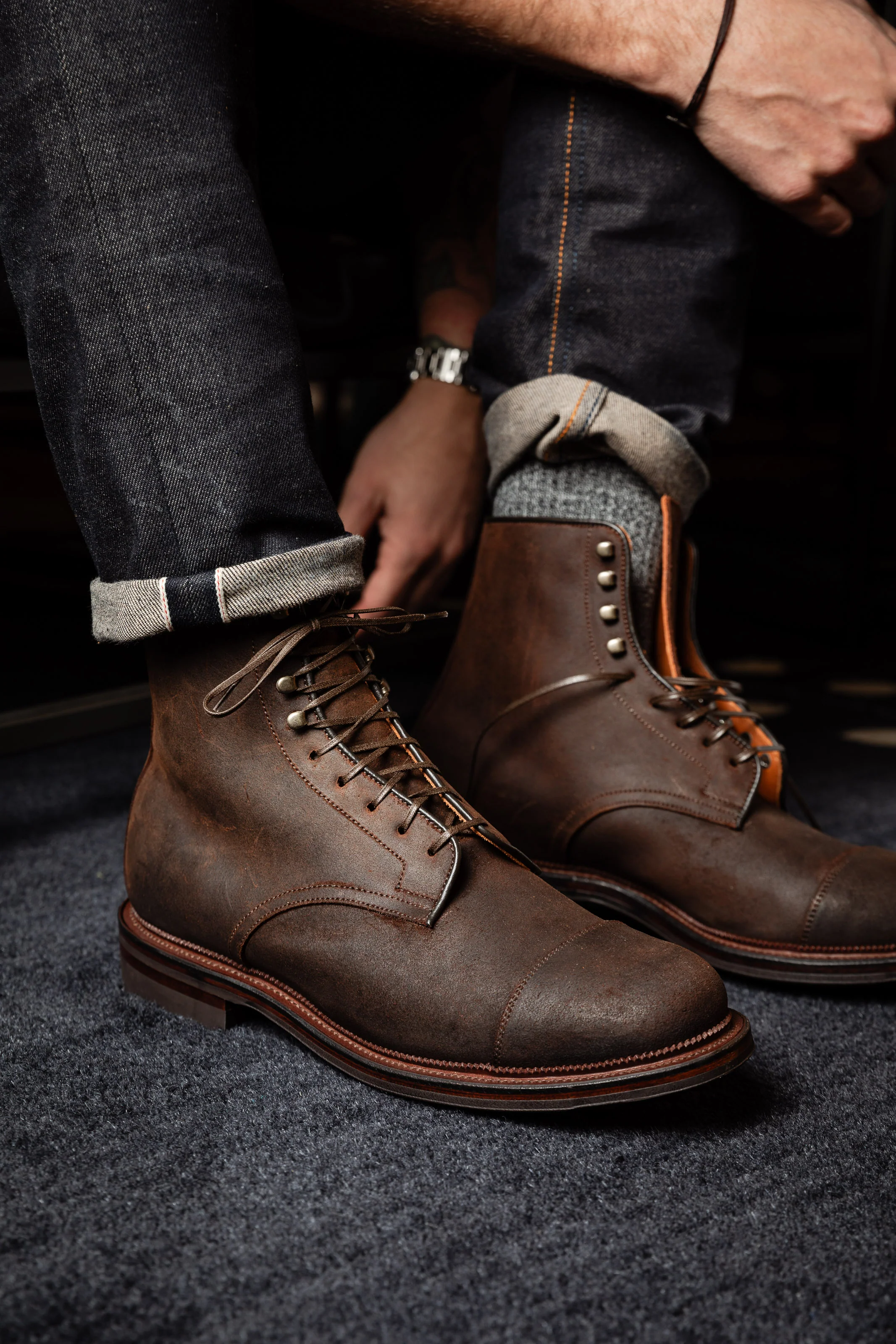 Viberg - Halkett Boot - Snuff Waxy Commander - Image 3