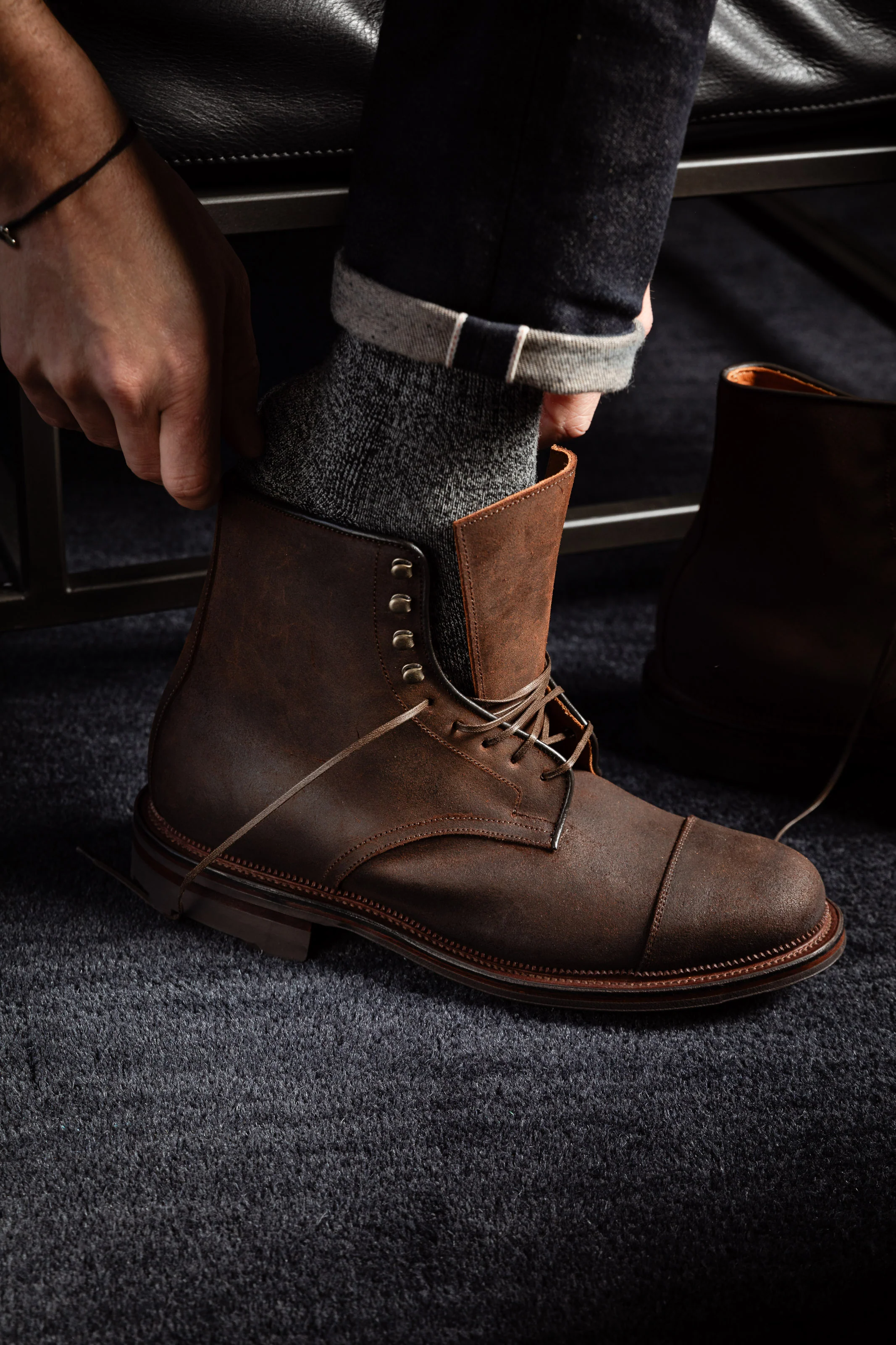 Viberg - Halkett Boot - Snuff Waxy Commander - Image 5