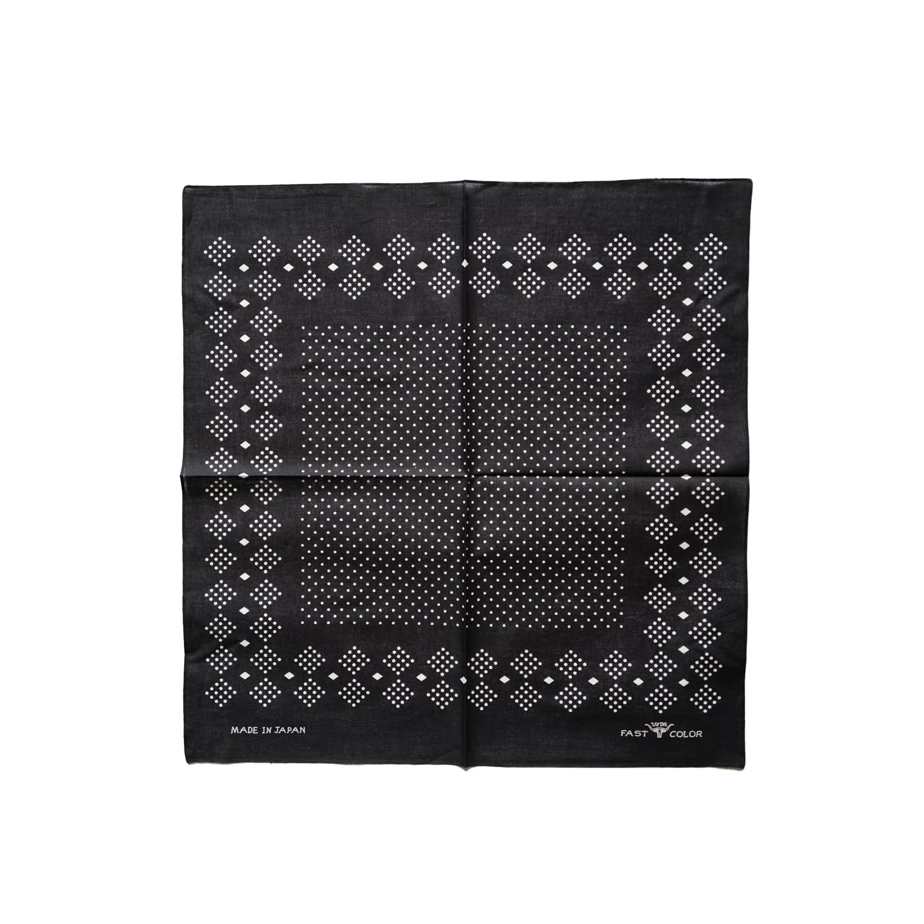 Wythe - Indigo Discharge Selvedge Bandana - Black Indigo - Image 3