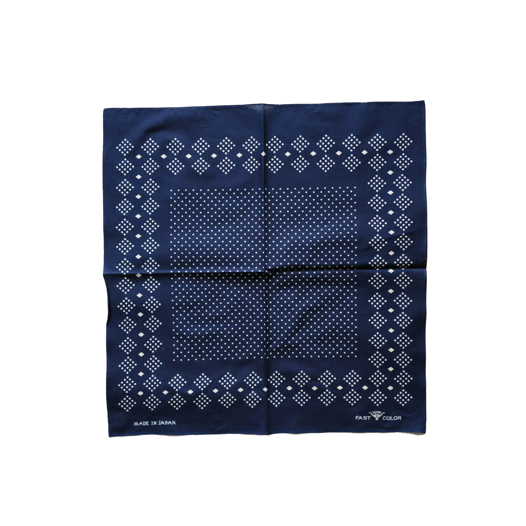 Wythe - Indigo Discharge Selvedge Bandana - Indigo - Image 4